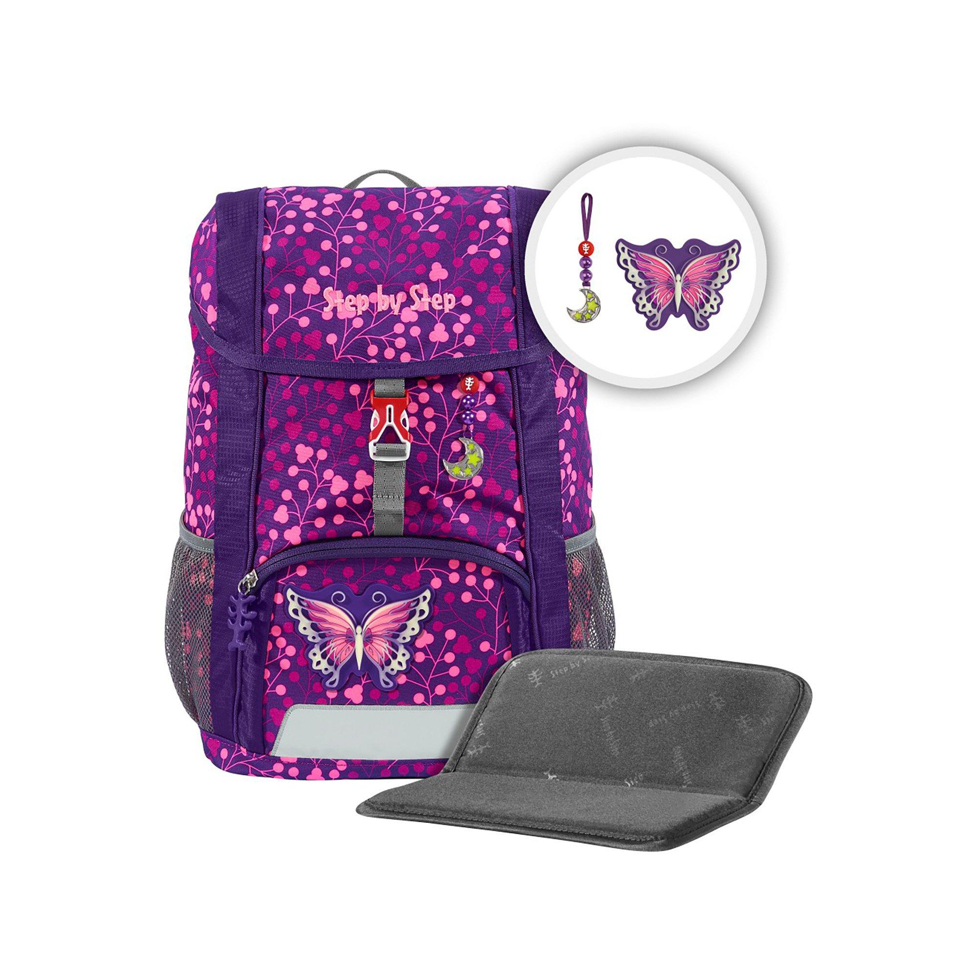 Step by Step KiGa Rucksack-Set 3tlg KID SHINE, Butterfly Night Ina