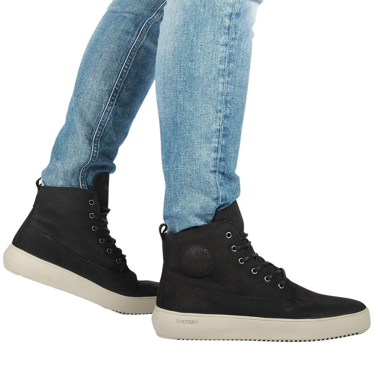 Blackstone sneakers mit pelzbesatz aspen - yg26