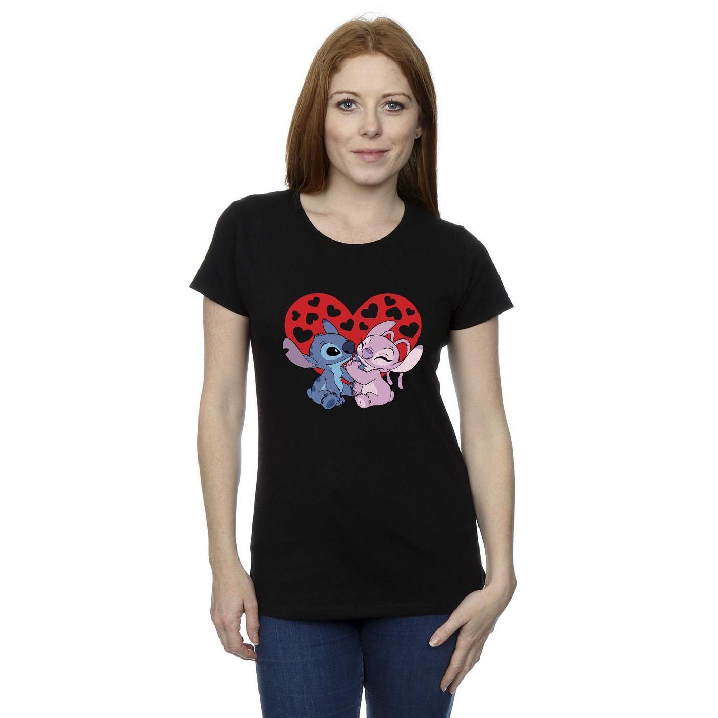 Disney Stitch und Angel Herz T-Shirt