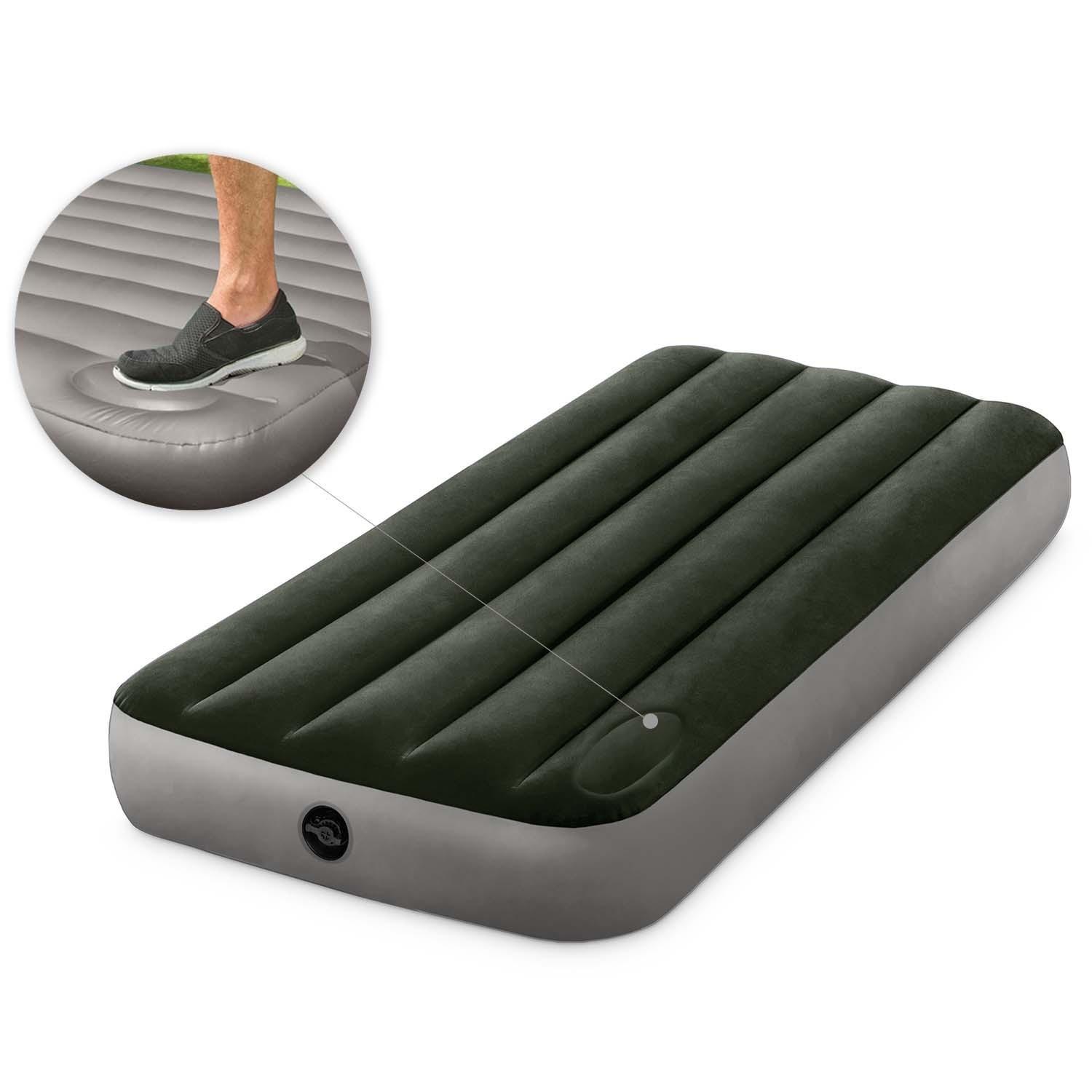 B2X Aufblasbare Matratze 191x79x25 cm mit integrierter Fußpumpe INTEX 64760