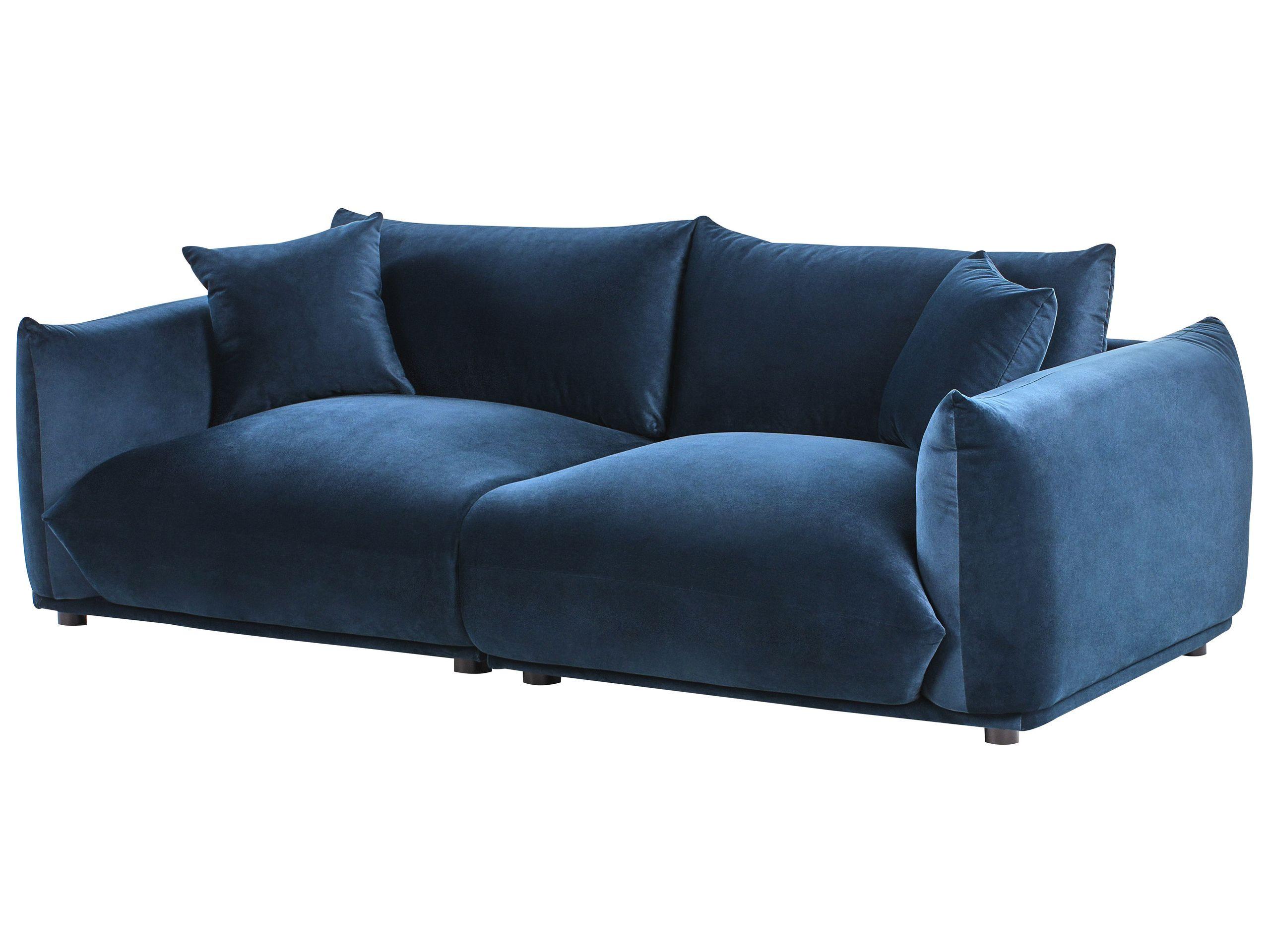 Beliani 3 Sitzer Sofa aus Samtstoff Glamourös LUVOS