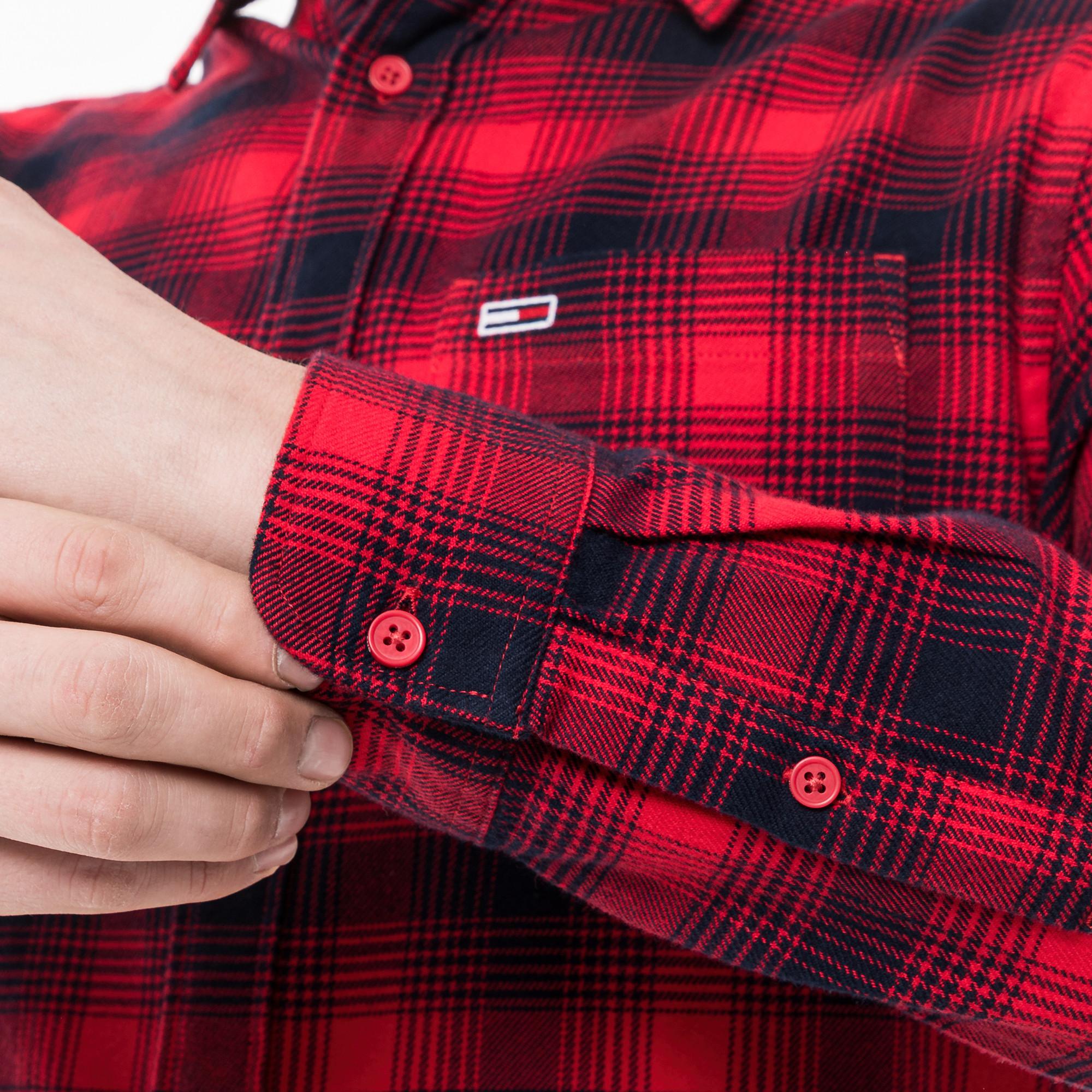 TOMMY JEANS Kariertes Langarmhemd