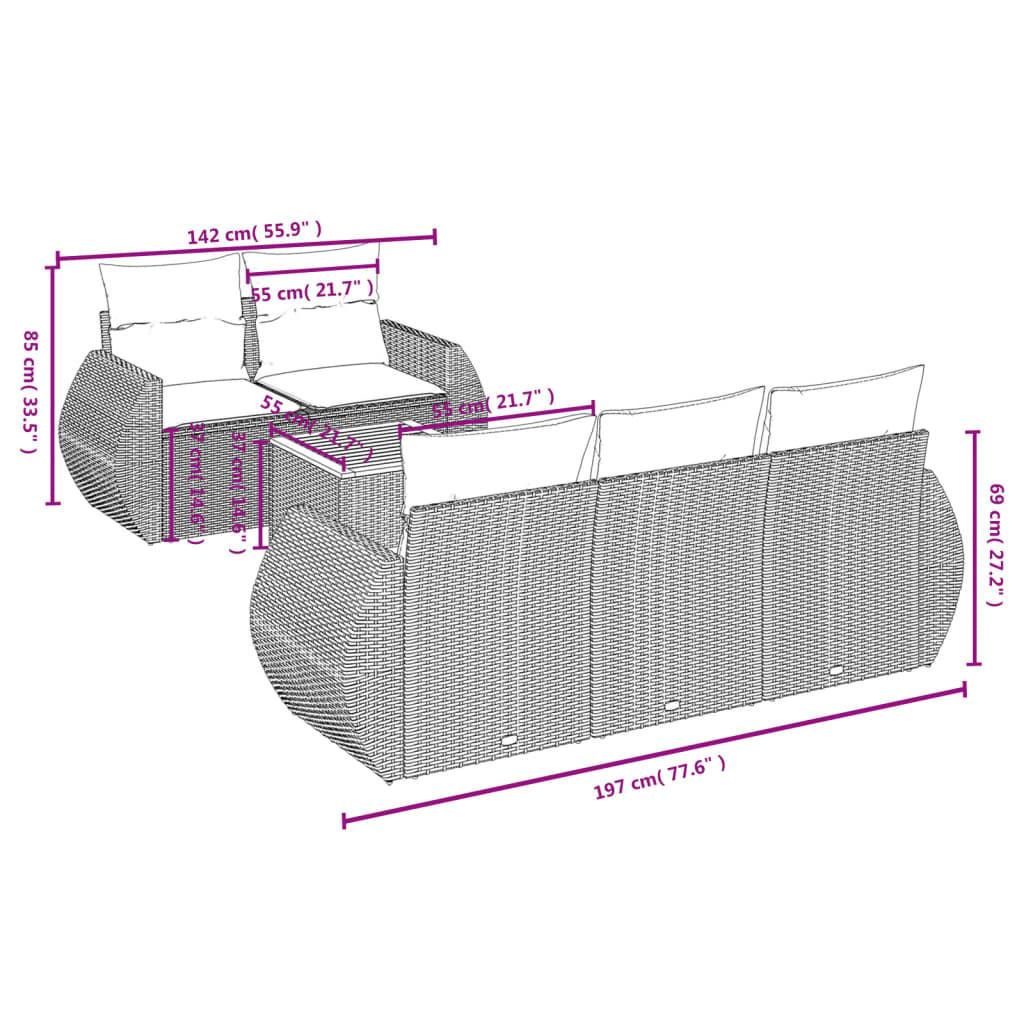 VidaXL Garten sofagarnitur poly-rattan
