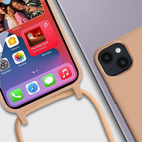 Avizar Kettenhülle iPhone 14 Plus Lachsrosa