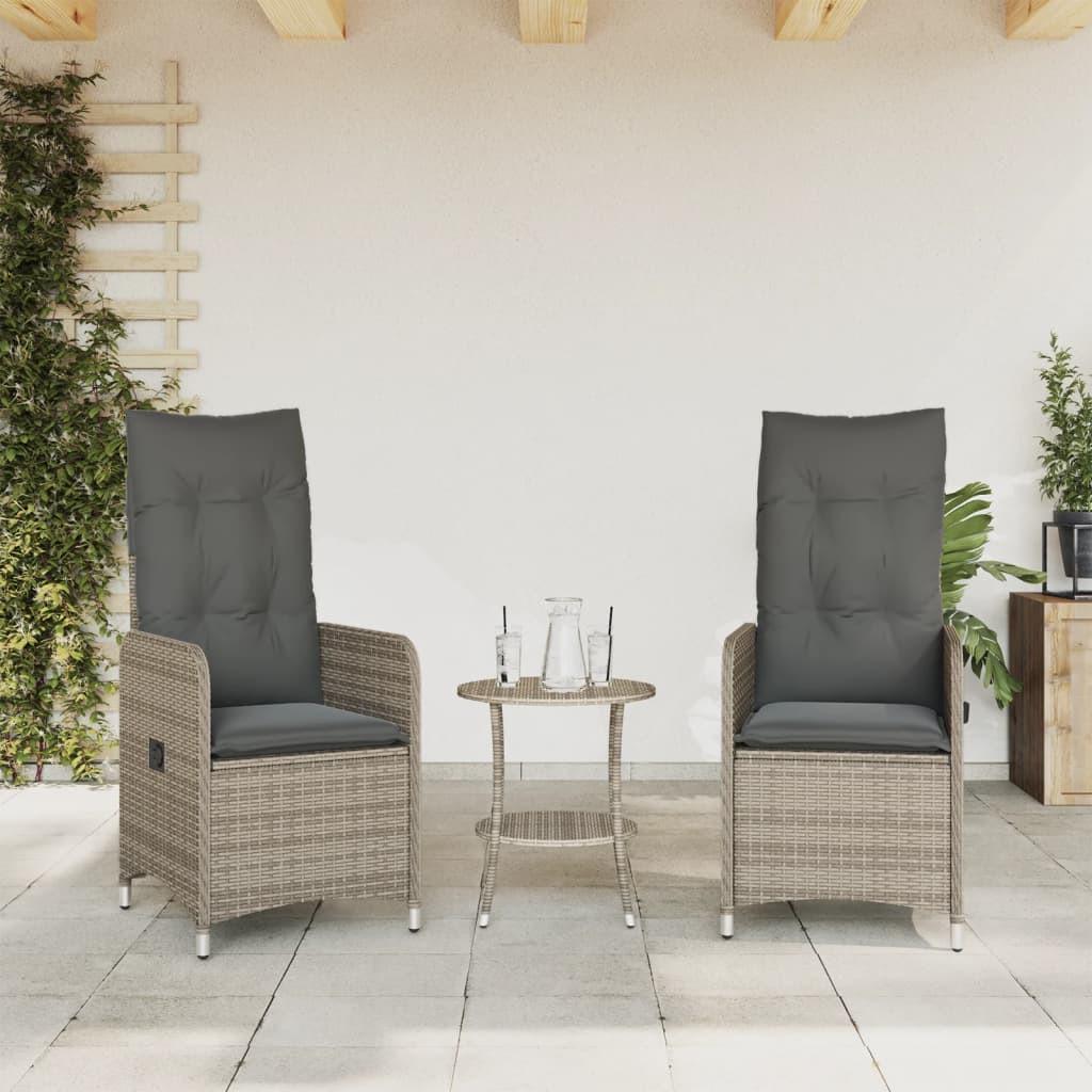 VidaXL Gartensessel verstellbar poly-rattan