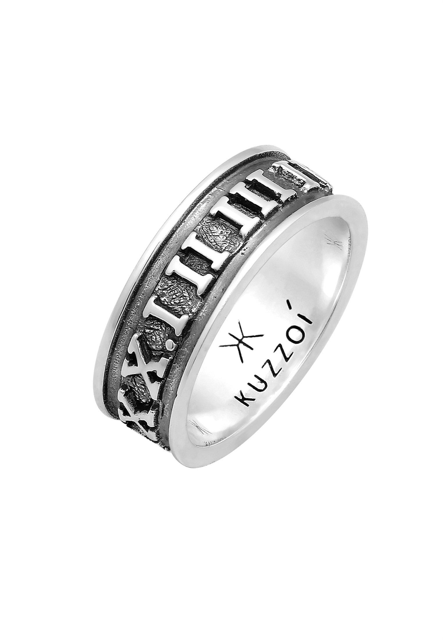 Kuzzoi Ring Bandring Römische Zahlen 925 Silber