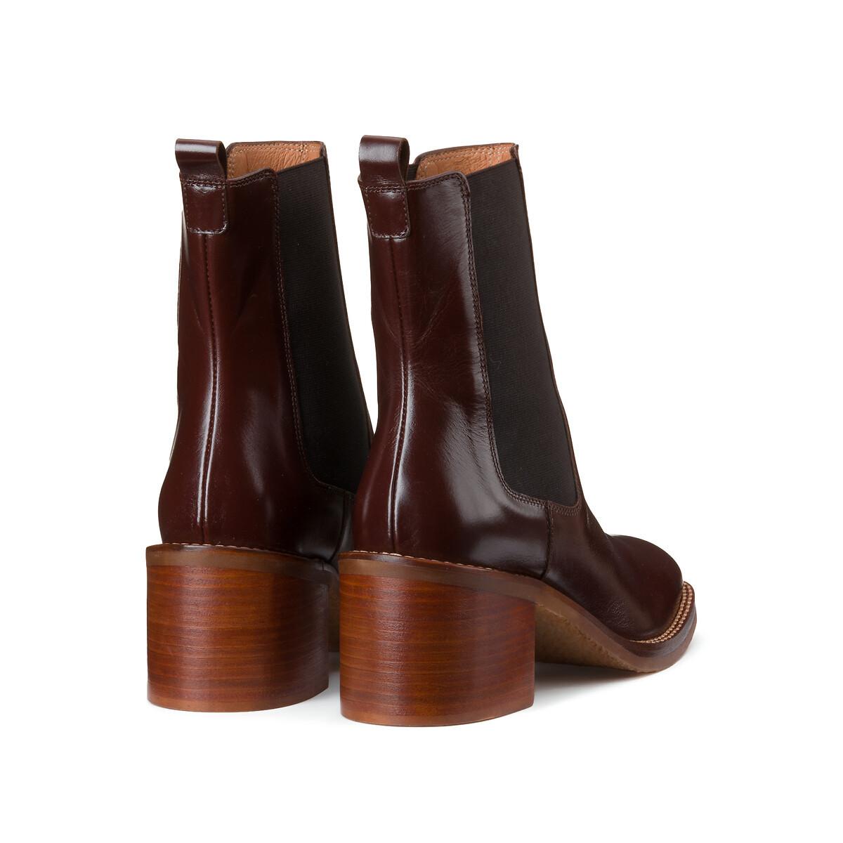 La Redoute Collections Chelsea-Boots mit breitem Absatz