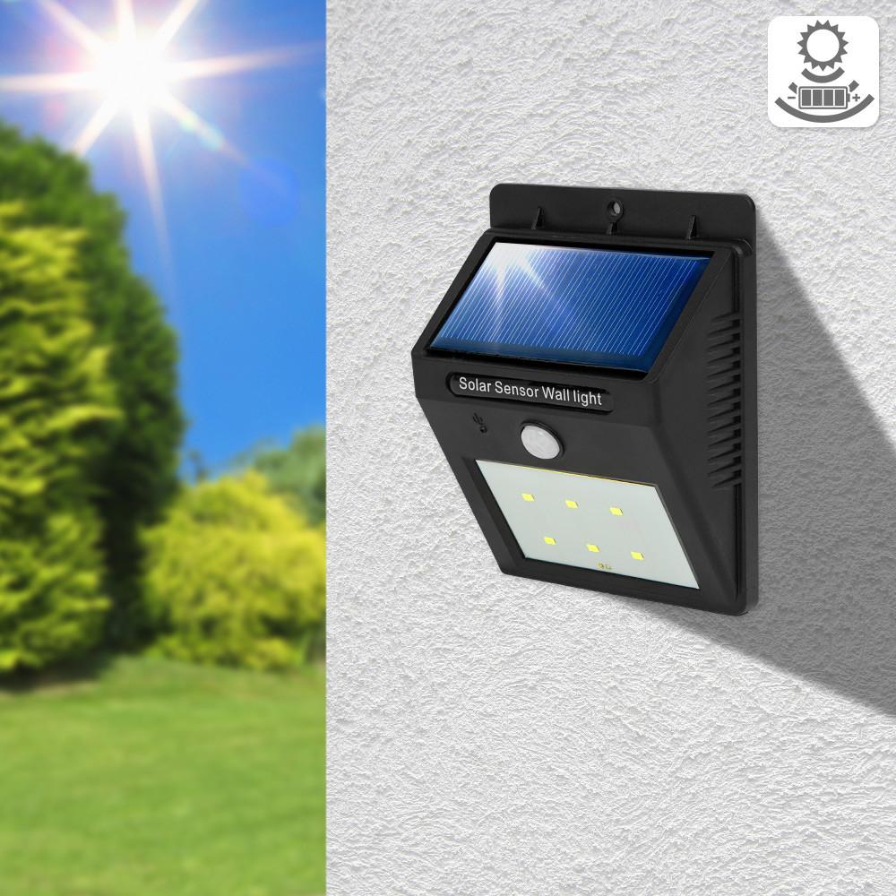 Tectake 6 LED Solar Leuchten mit Bewegungsmelder