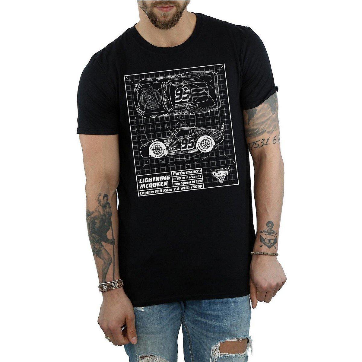 Cars Lightning McQueen Blueprint T-Shirt
