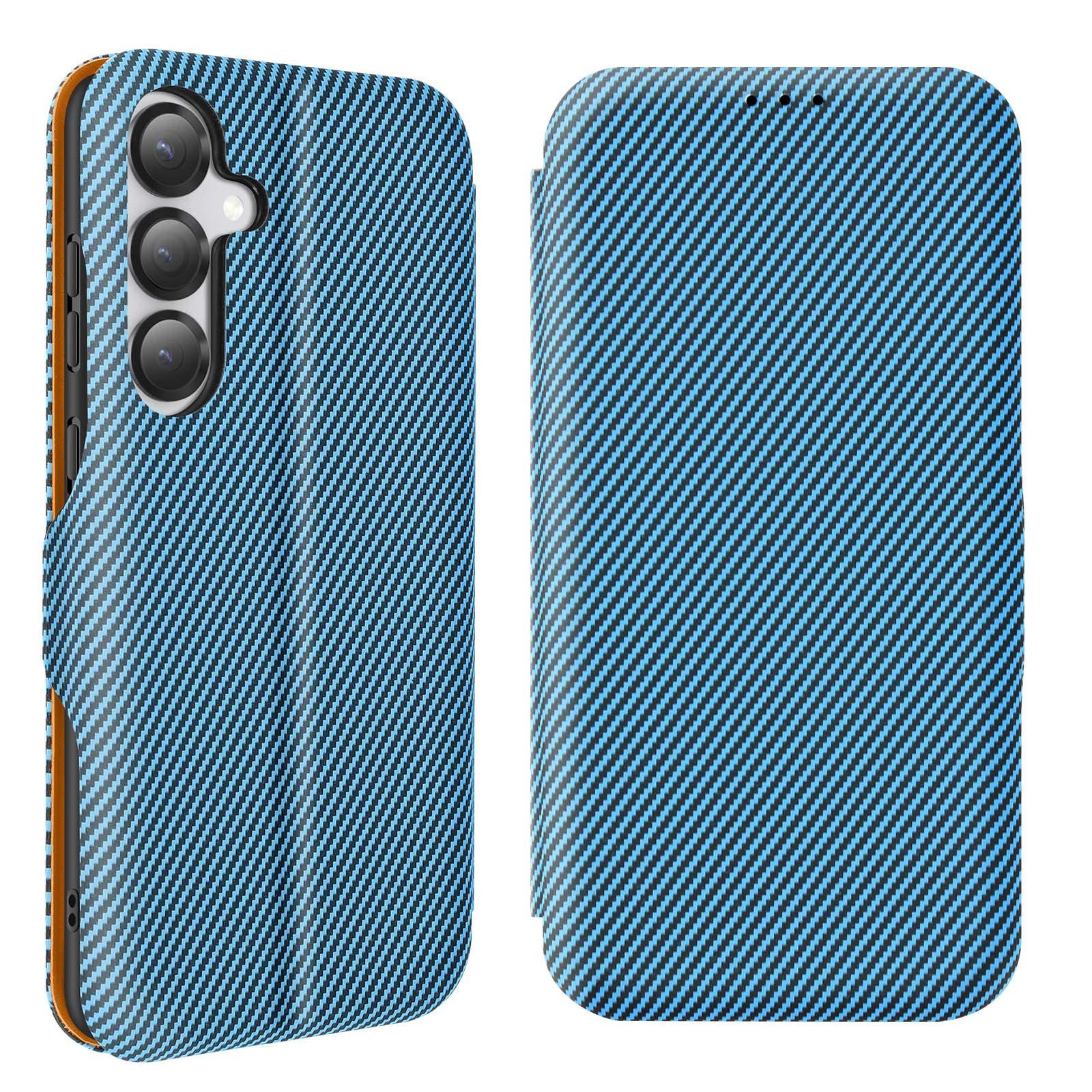 Avizar Etui Samsung S25 Plus Carbon Blau