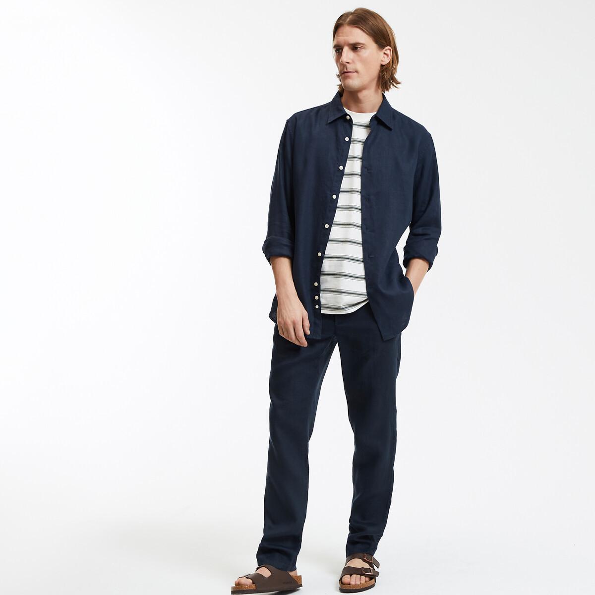La Redoute Collections Signature Regular Fit Langarm Leinenhemd
