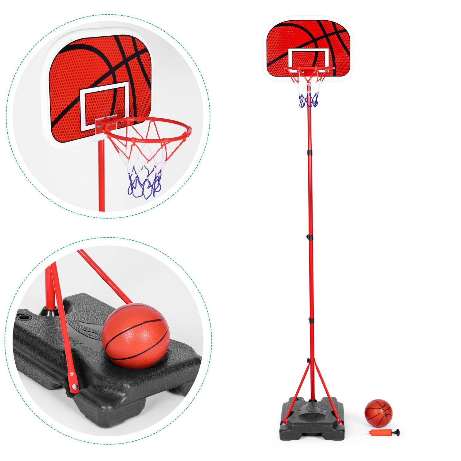 Pricenet Basketballkorb für Kinder, höhenverstellbar, Ballpumpe