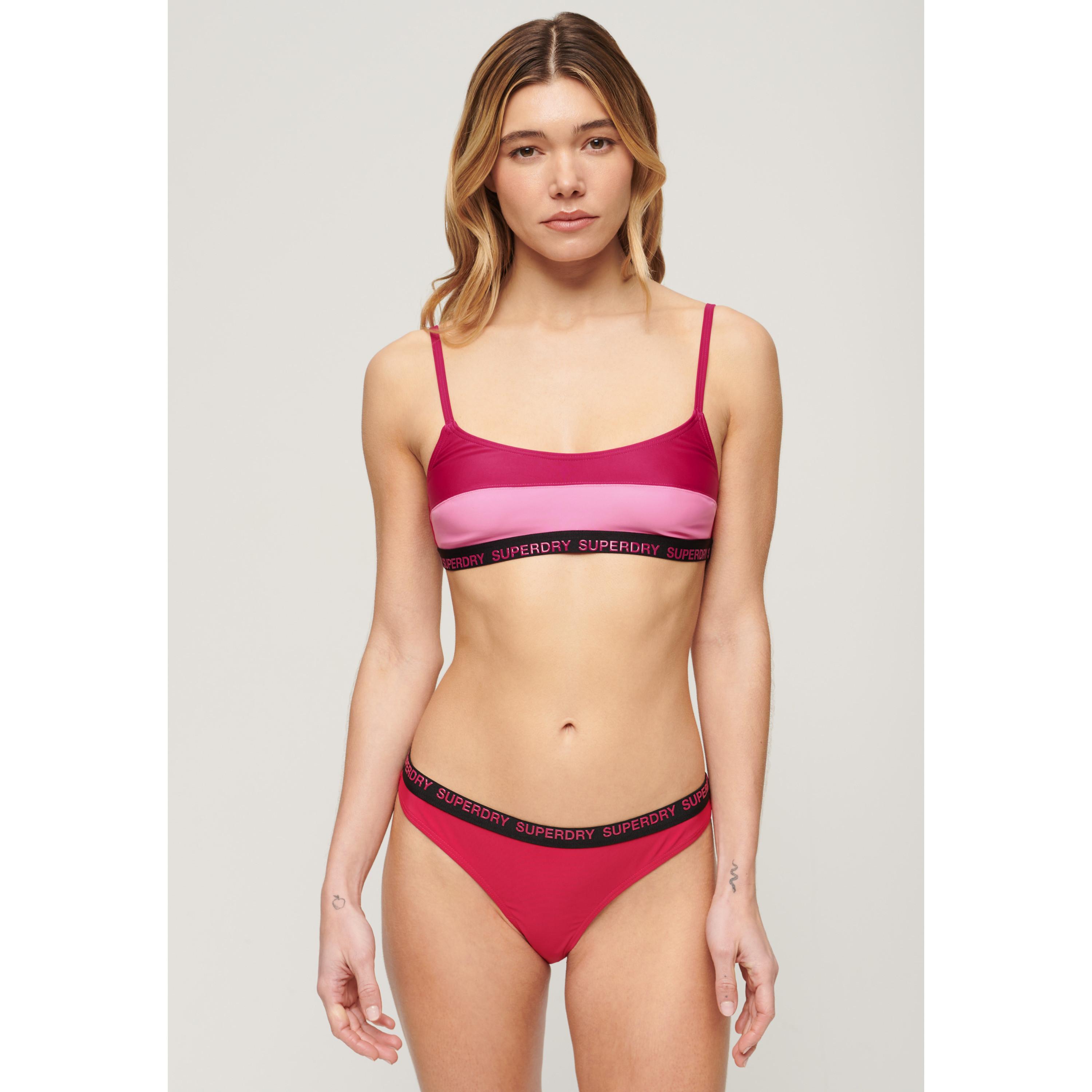 Superdry elastisches badeanzugoberteil, damen