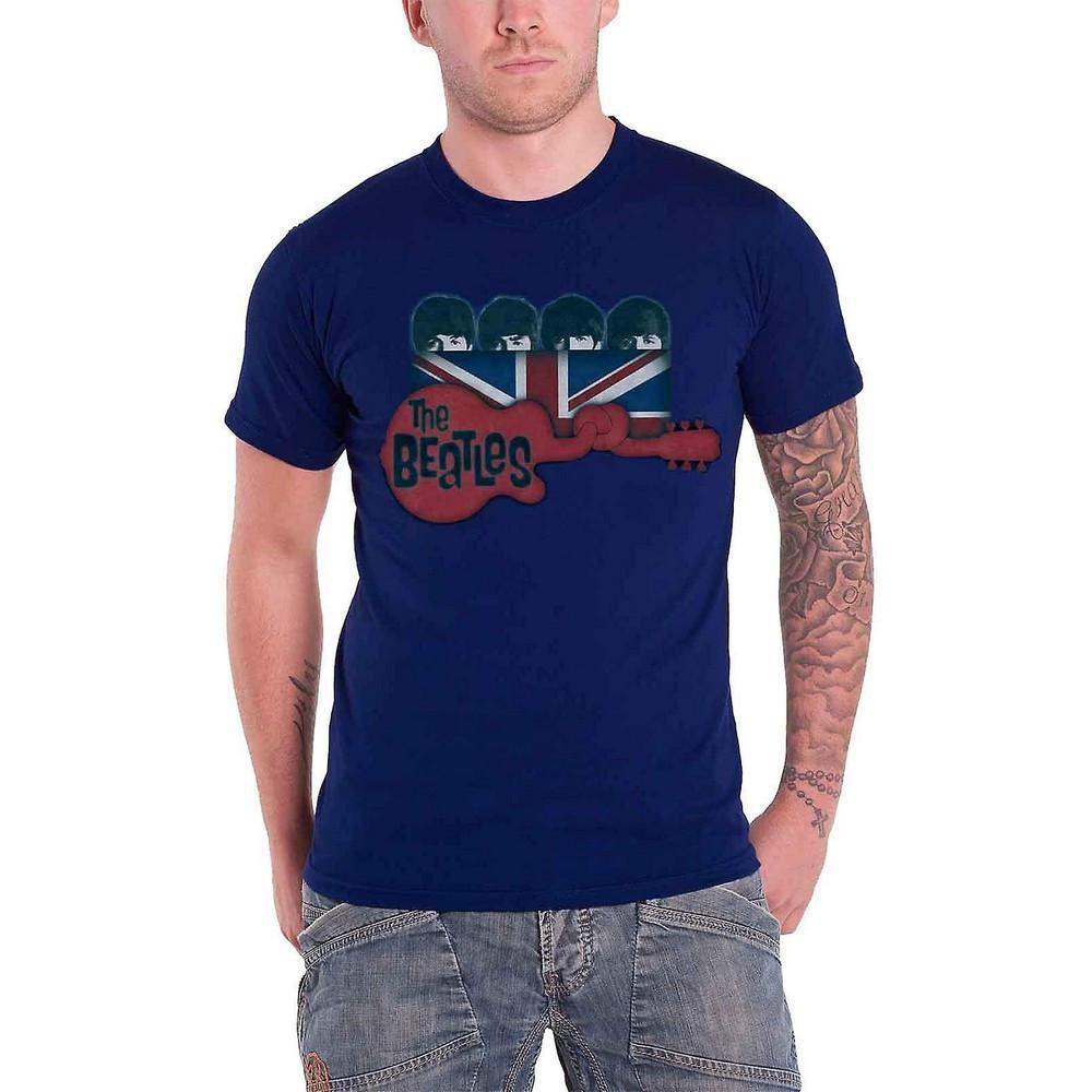The Beatles Union Jack Gitarren T-Shirt