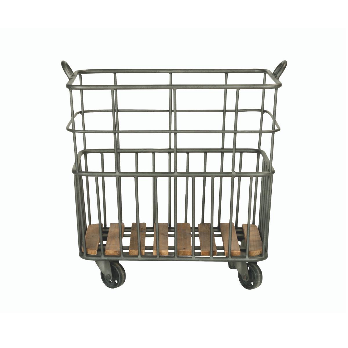 Calicosy Metallischer Rollenholzwagen