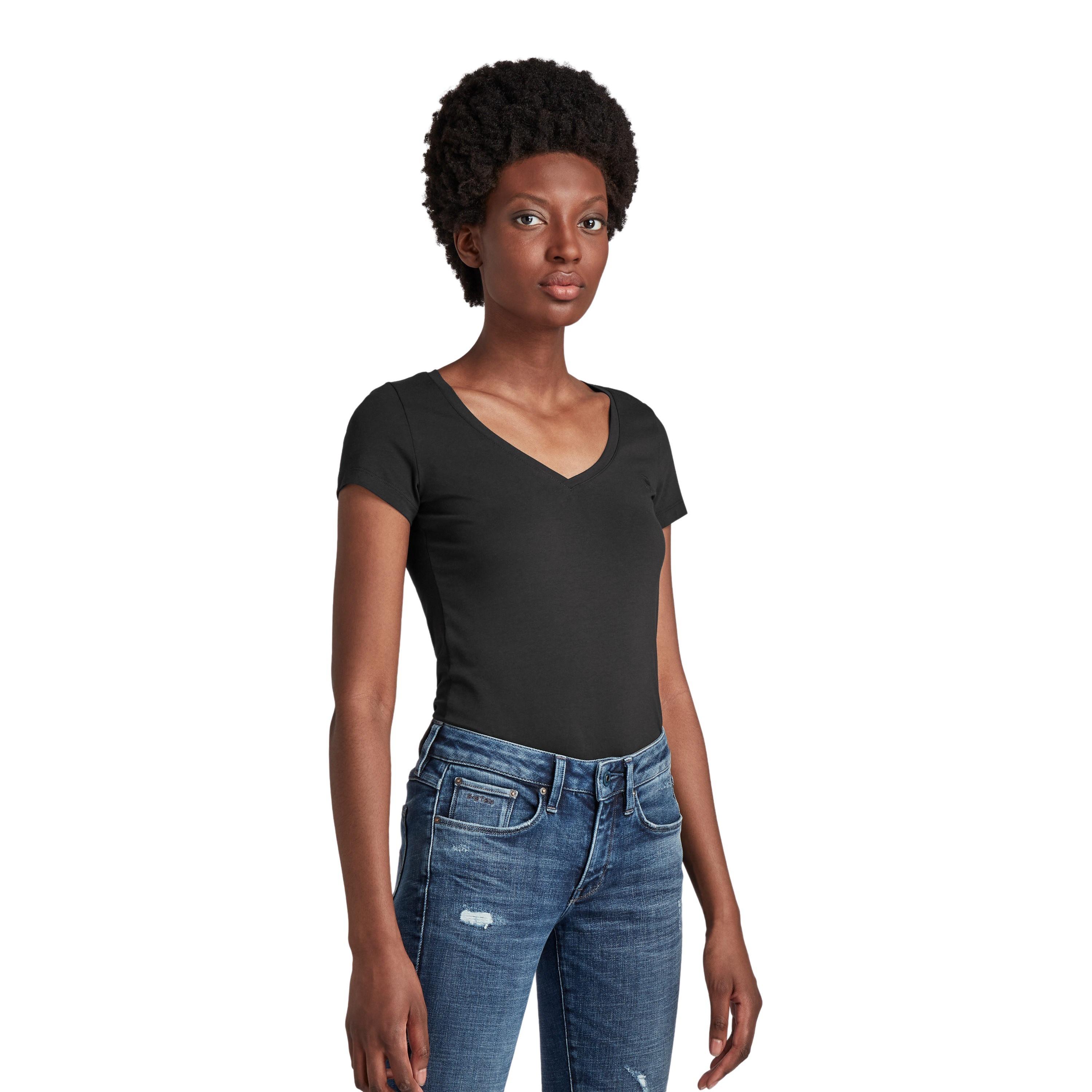 G-STAR Bae V-Neck Cap Sleeve T-Shirt