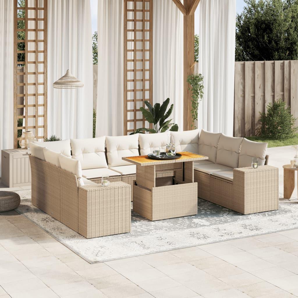 VidaXL Garten sofagarnitur poly-rattan