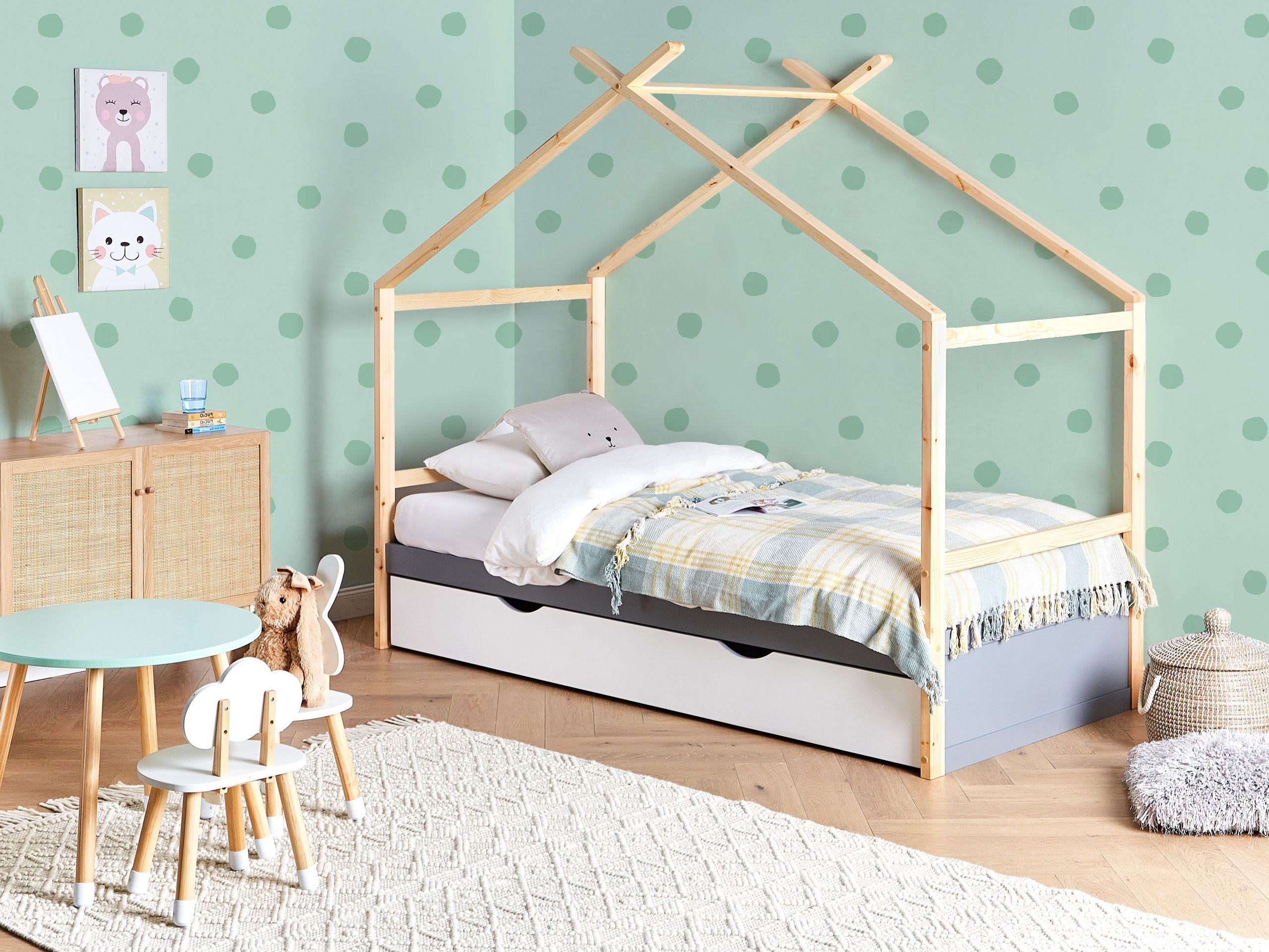 Beliani Kinderbett aus Kiefernholz Modern ORGEVAL