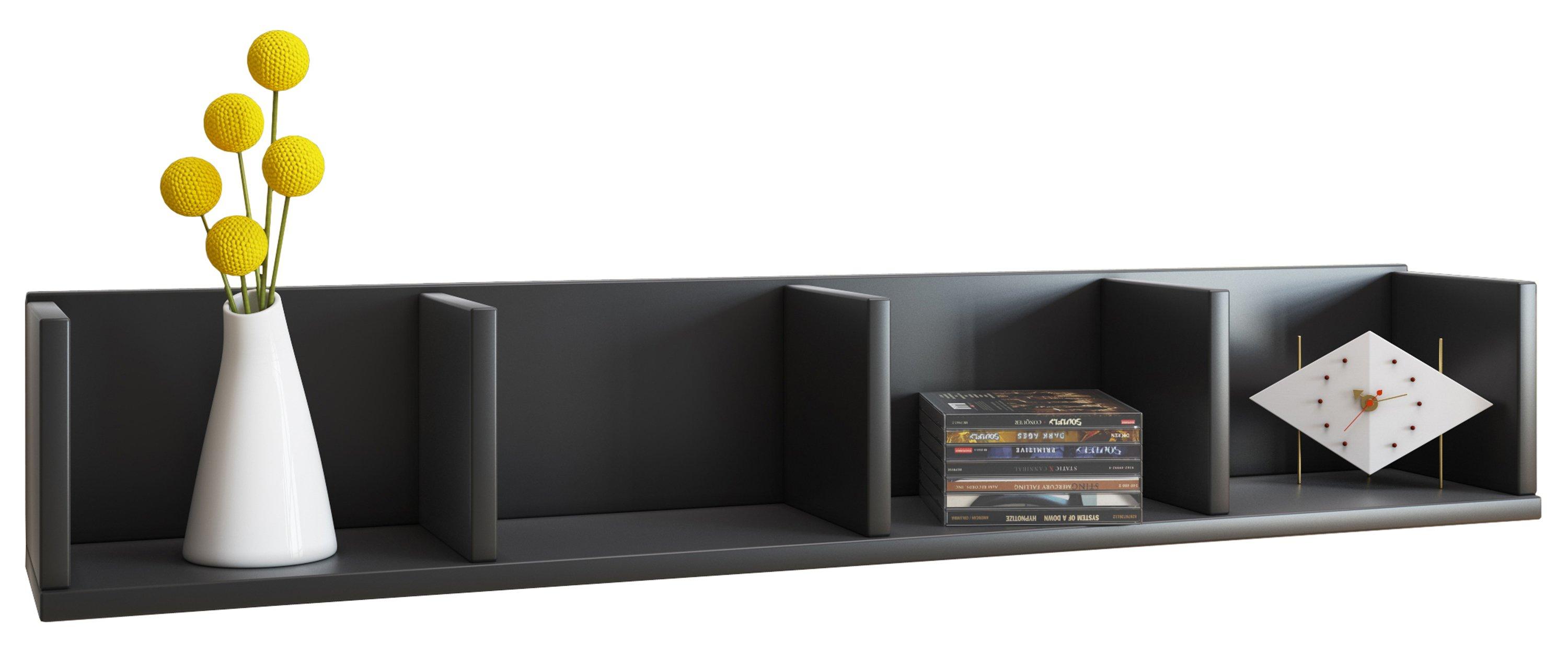 VCM Holzregal hängend | platzsparendes Regal | Maße: H. 15 x B. 97 x T. 17 cm | Elegantes Regal hängend | Aufbewahrungsregal | Bücherregal | Wandboard -