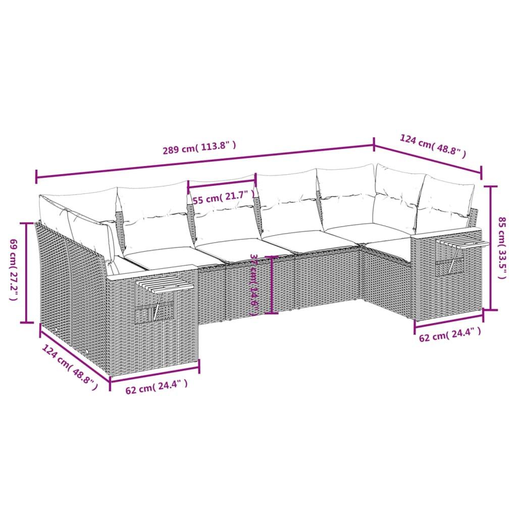VidaXL Garten sofagarnitur poly-rattan