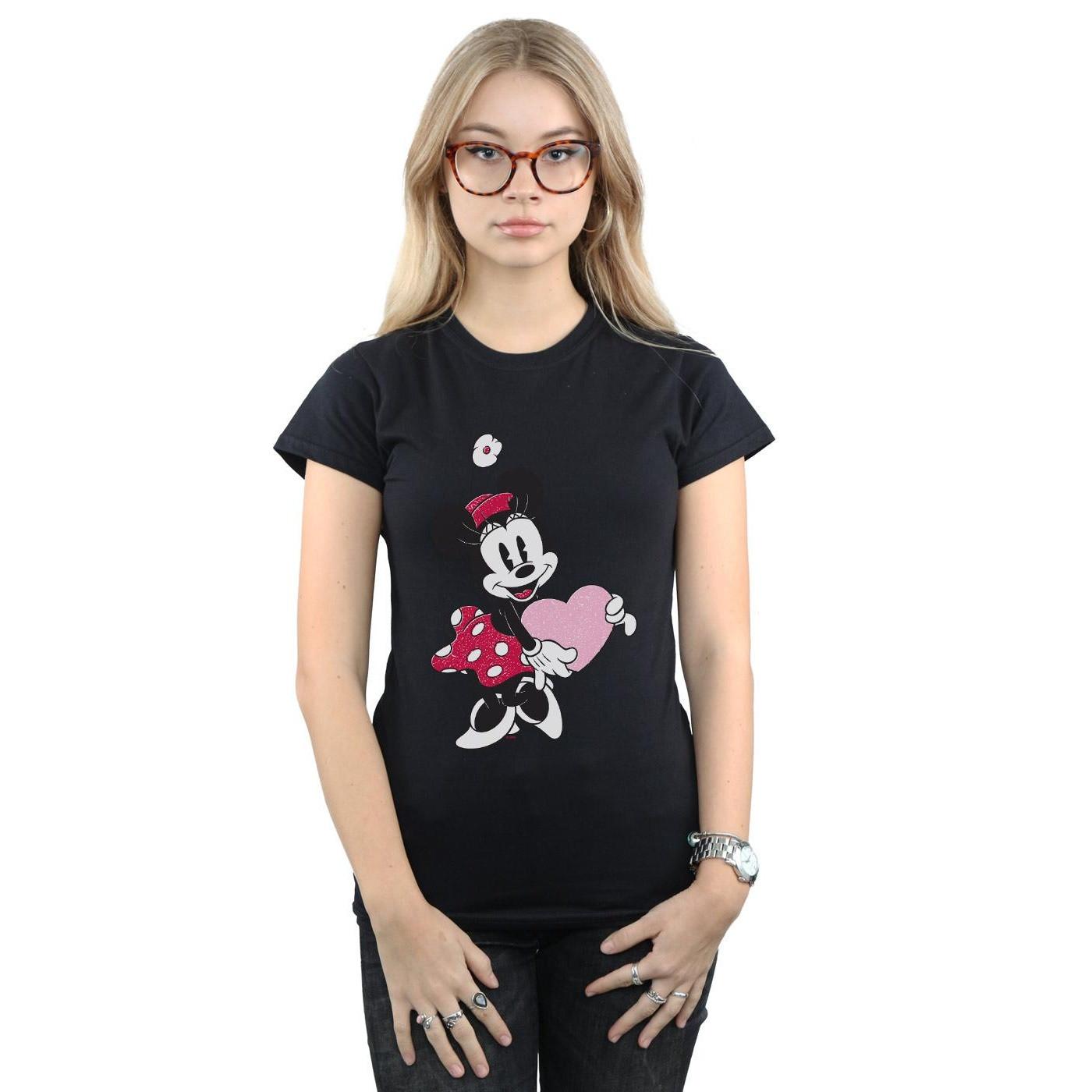 Disney Minnie Maus Herz Print T-Shirt