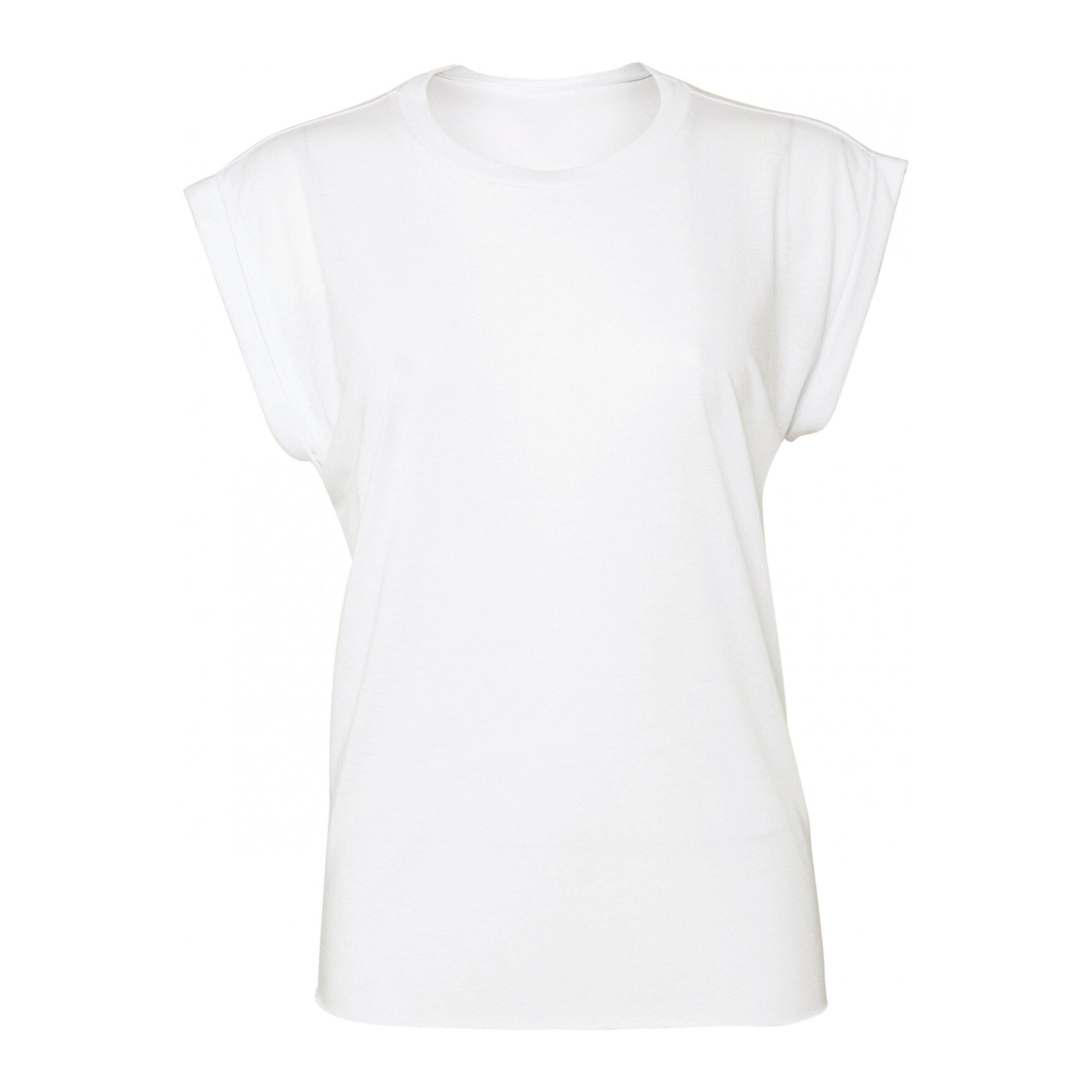 Bella + Canvas Flowy T-Shirt mit Rollärmeln