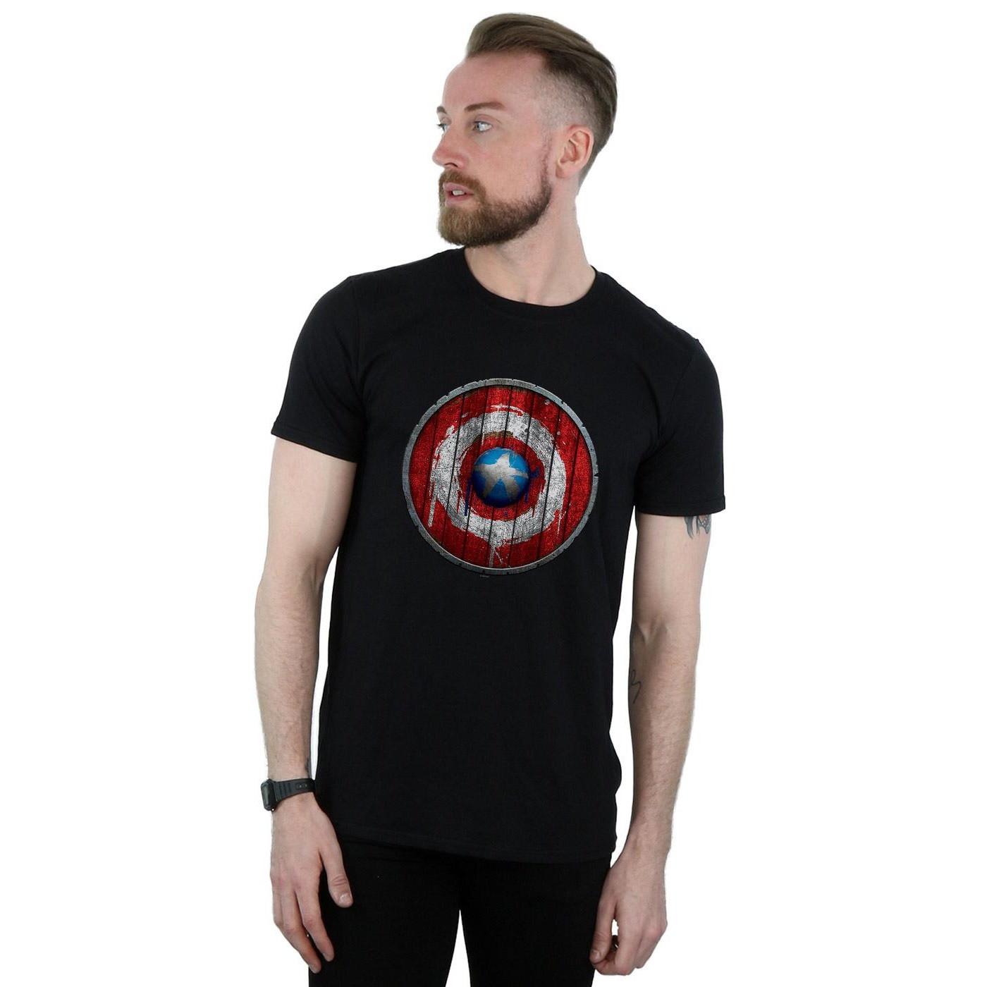 MARVEL Captain America Distressed Shield T-Shirt