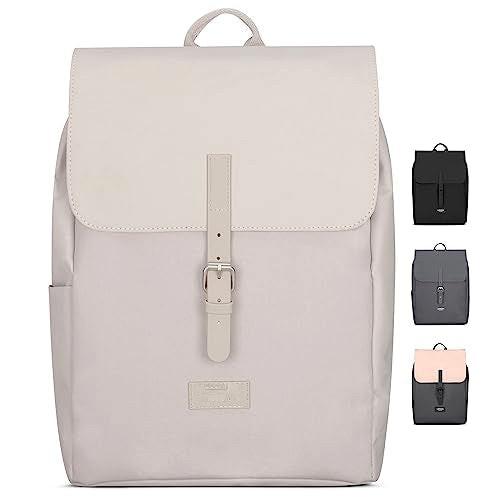 Only-bags.store Rucksack Klein Beige - Ida - Kleiner rucksack für Freizeit, Uni oder City - Mit Laptop Fach (bis 13
