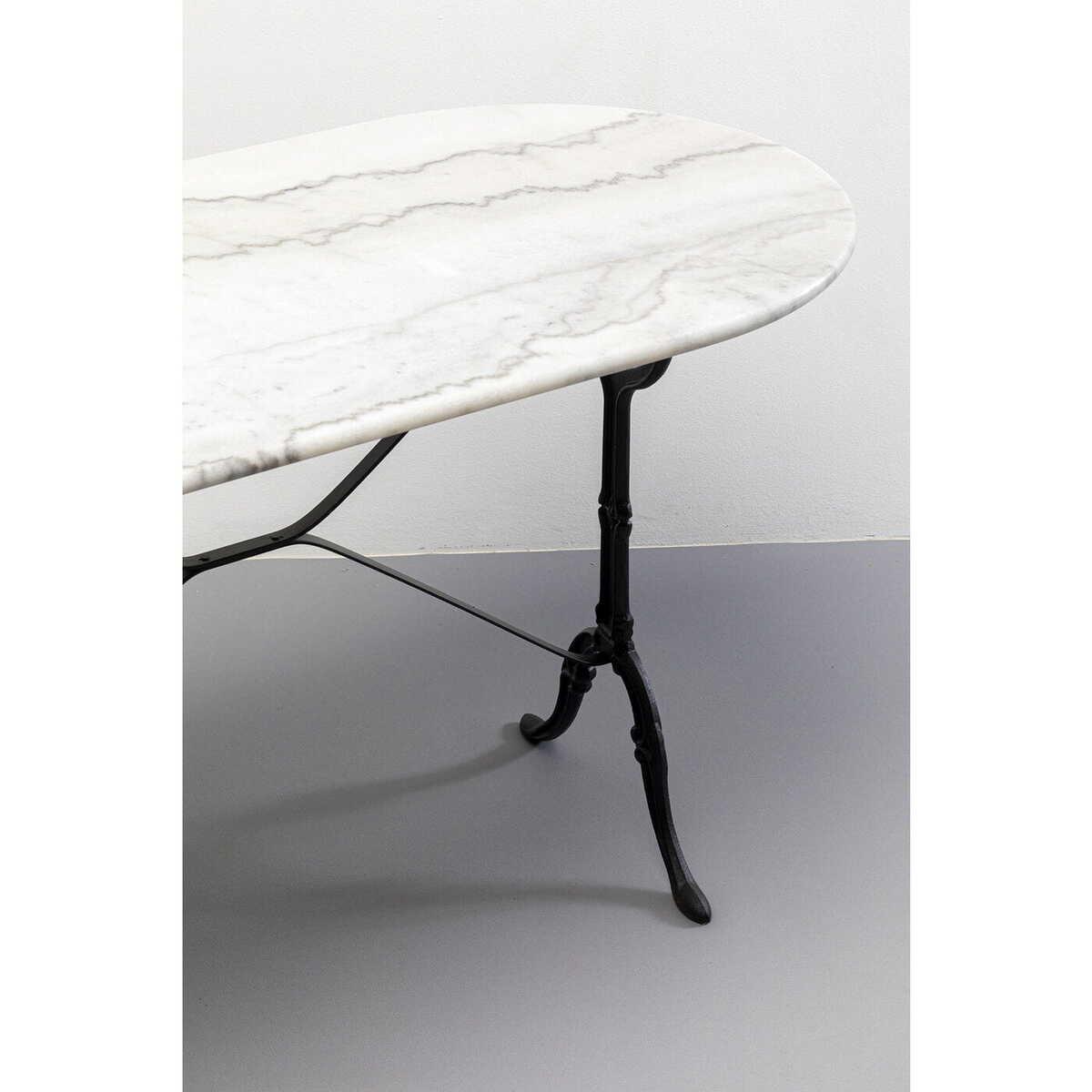 KARE Design Bistrotisch Kaffeehaus oval weiss 120x60