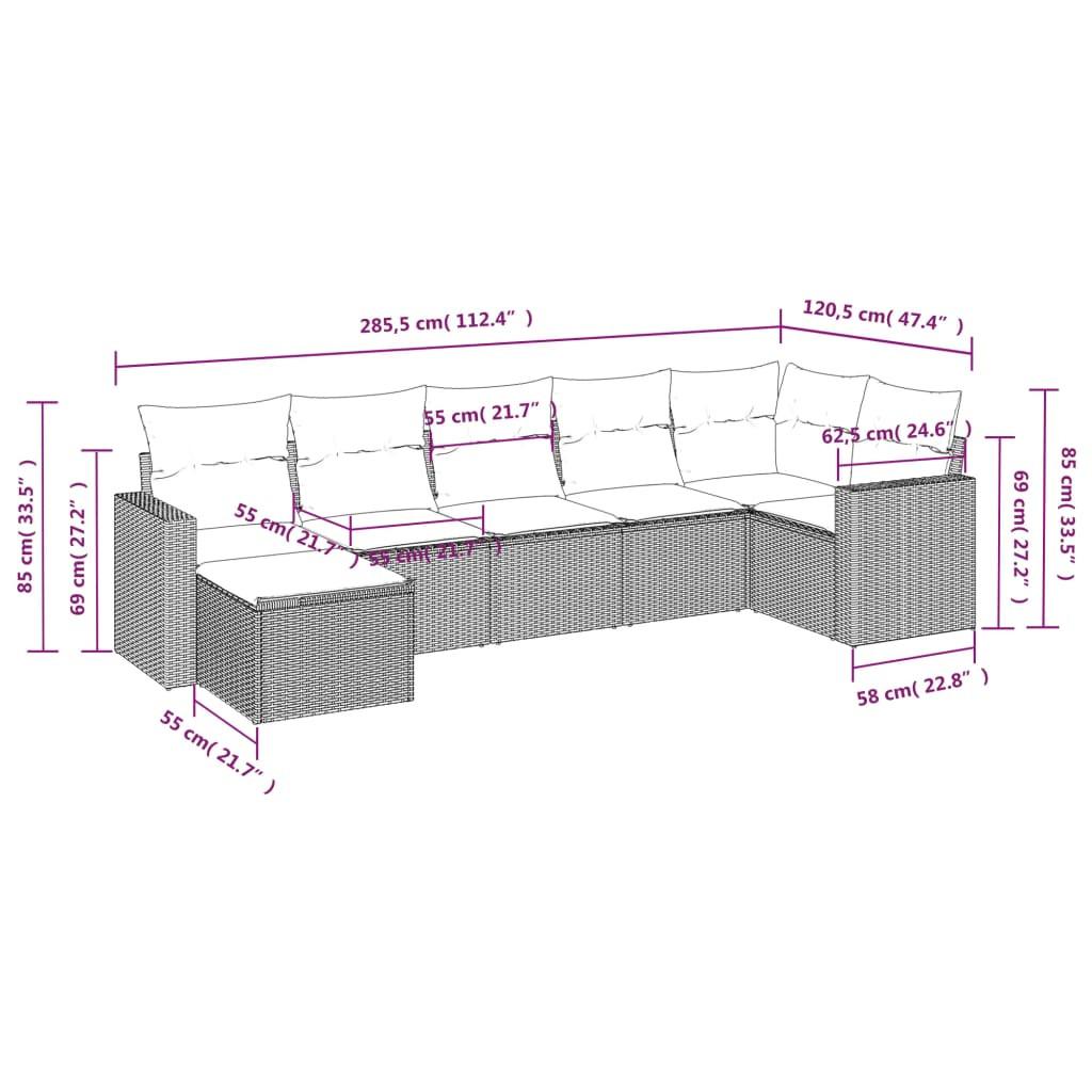 VidaXL Garten sofagarnitur poly-rattan