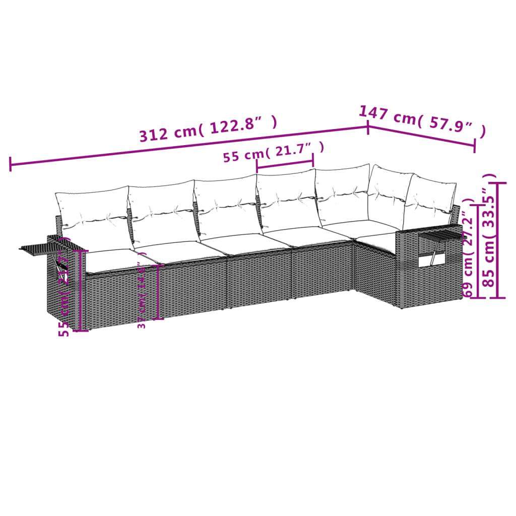 VidaXL Garten sofagarnitur poly-rattan
