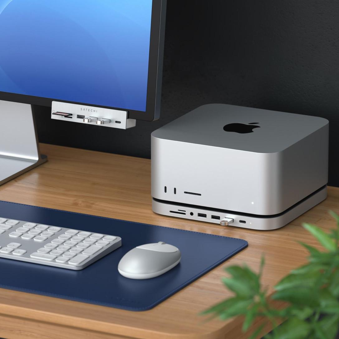 SATECHI USB-C Aluminium Stand & Hub für Mac Mini