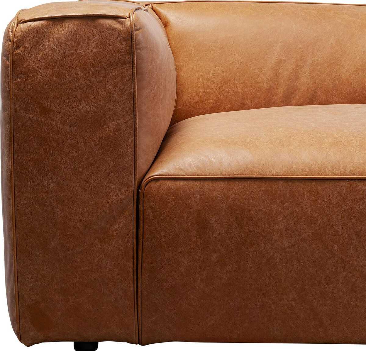 KARE Design Sofa Cubetto Smart Leder hellbraun 220
