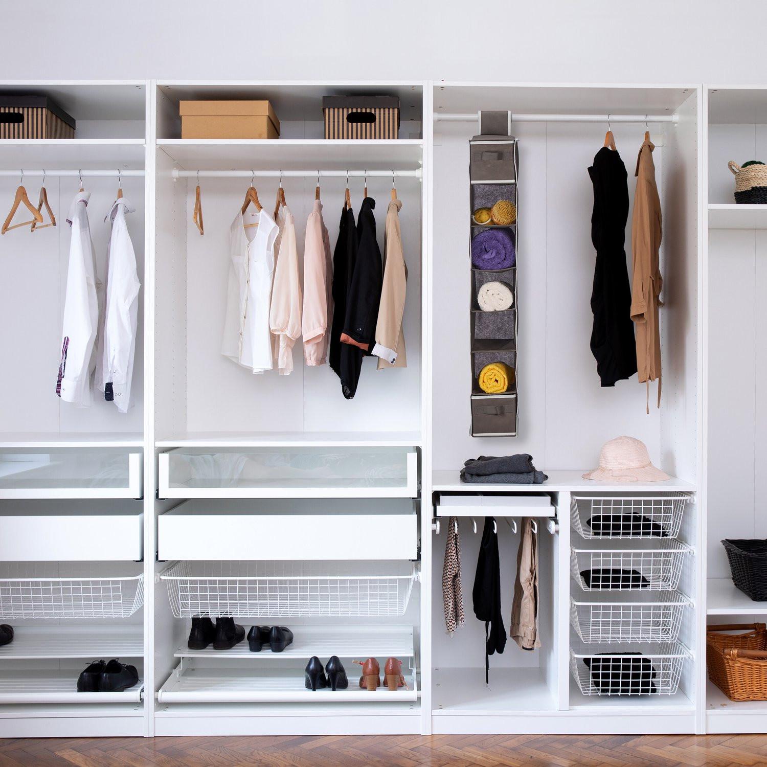 B2X Hängeregal Kleiderschrank 7 Fächer