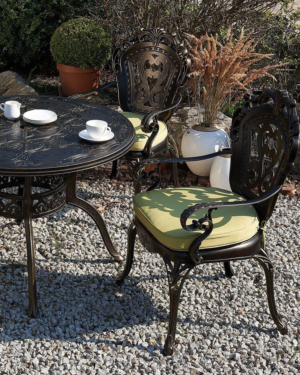 Beliani Set mit 2 Stühlen und Sitzkissen aus Aluminium Retro SAPRI