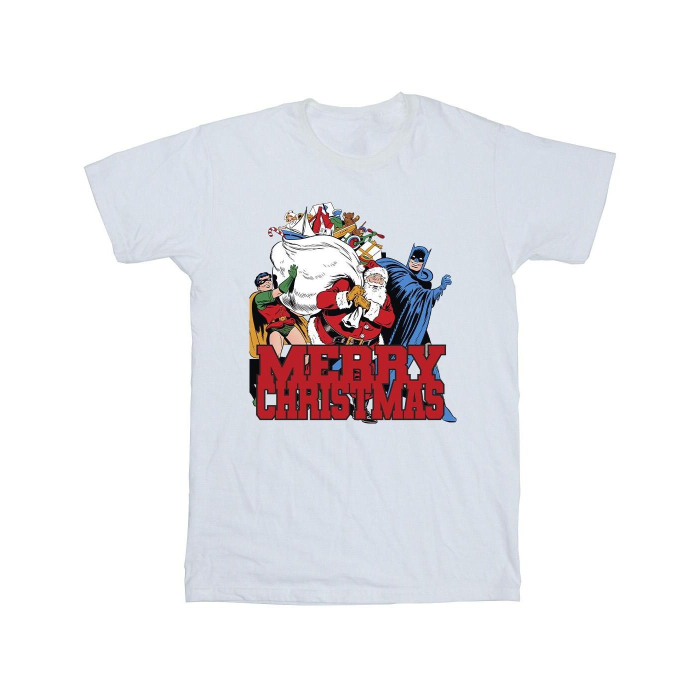 DC COMICS Merry Christmas Santa Batman und Robin T-Shirt