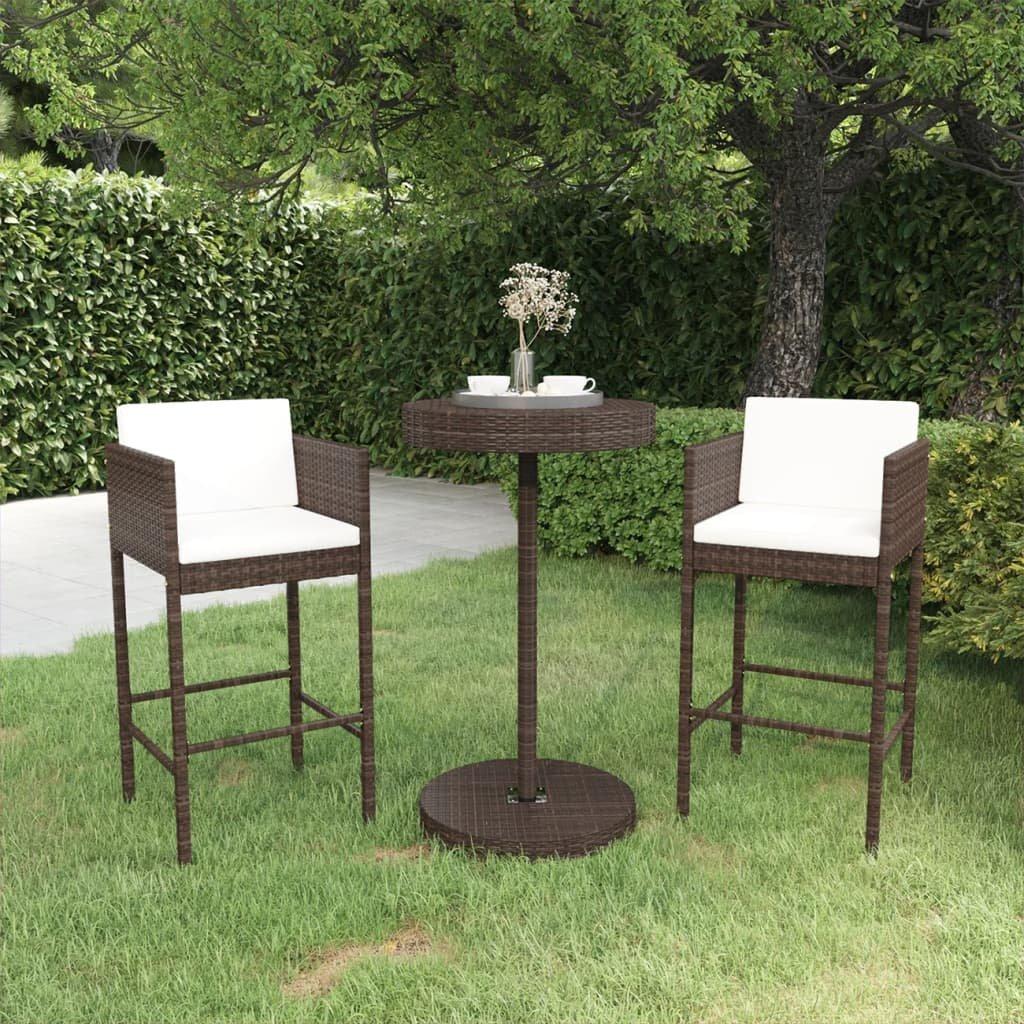 VidaXL Garten-bar-set poly-rattan