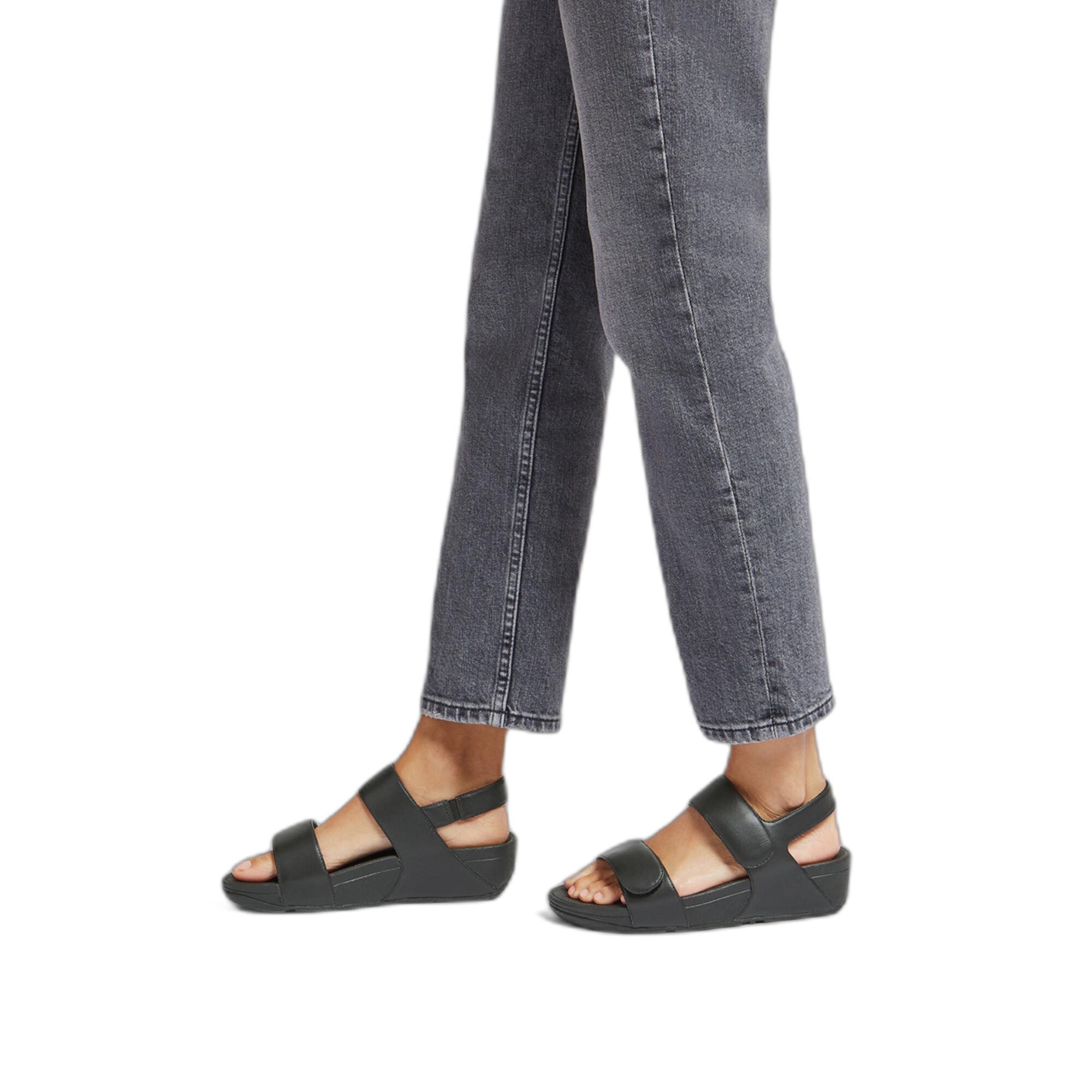 Fitflop verstellbare ledersandalen mit rückriemen, damen lulu