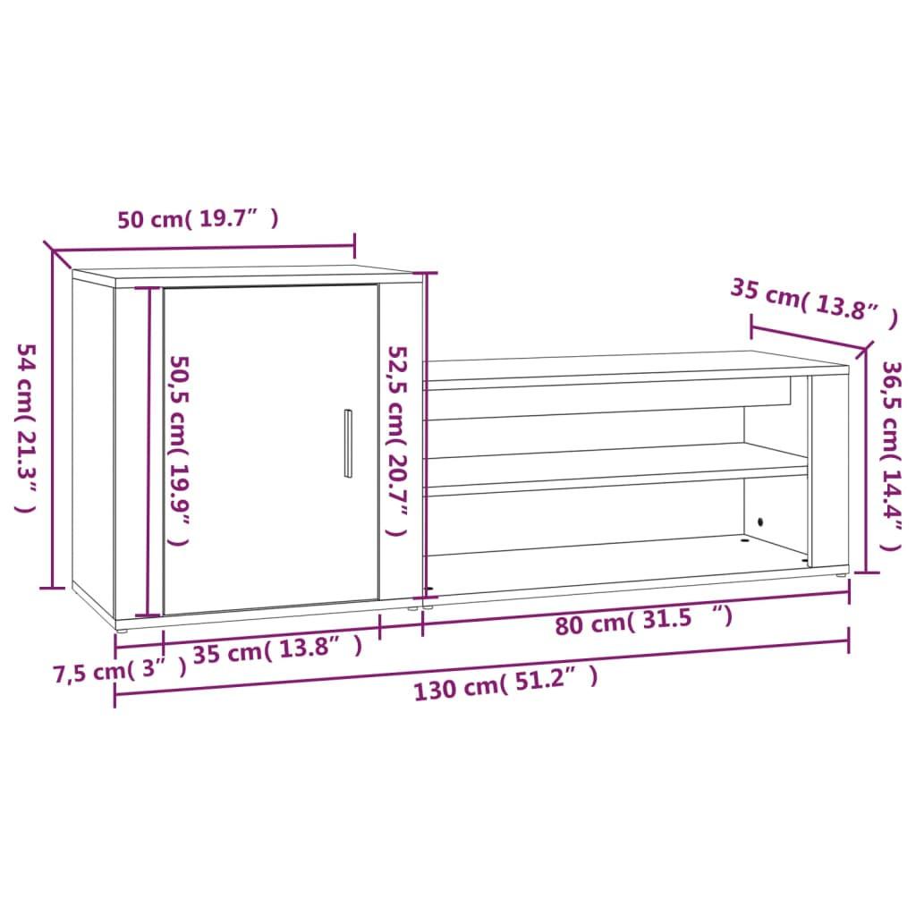 VidaXL Schuhschrank holzwerkstoff