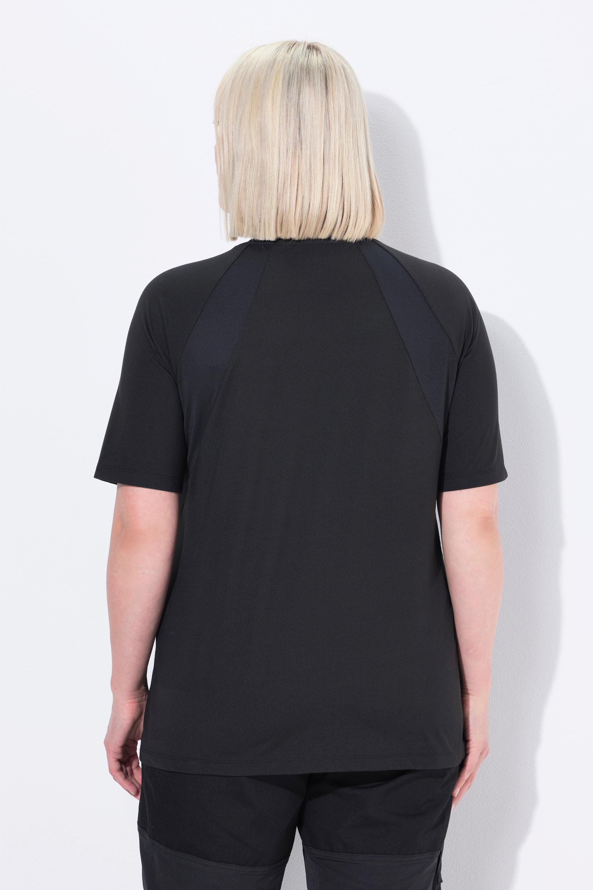Ulla Popken Schnell trocknendes V-Ausschnitt Halbarm Funktionsshirt