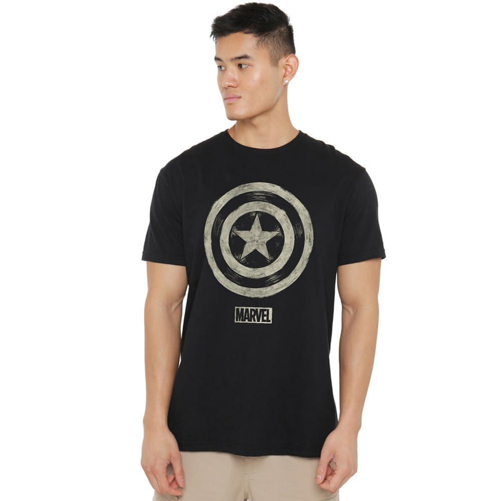 CAPTAIN AMERICA Ballpoint Print T-Shirt