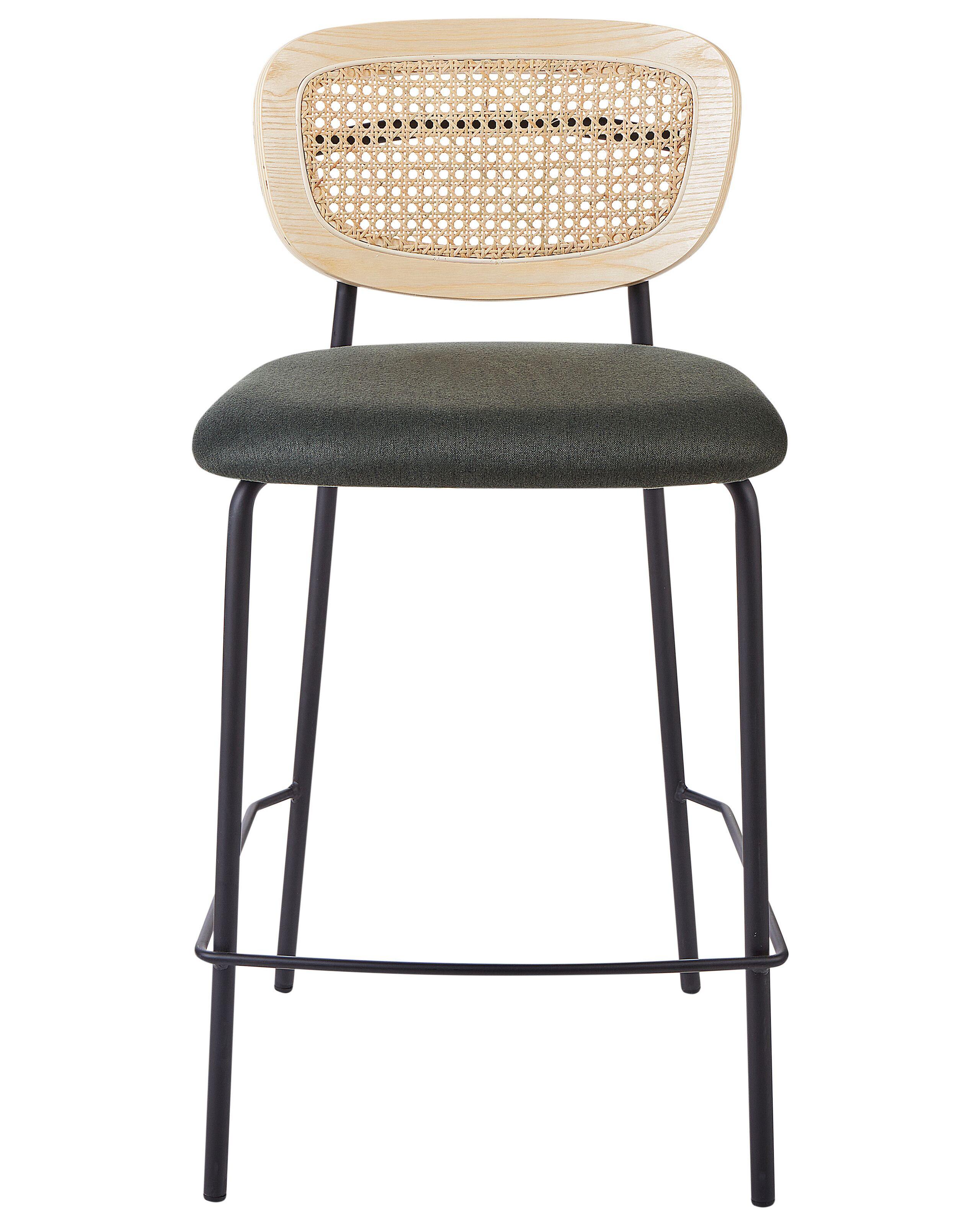 Beliani Set mit 2 Barstühlen aus Polyester Retro MAYETTA