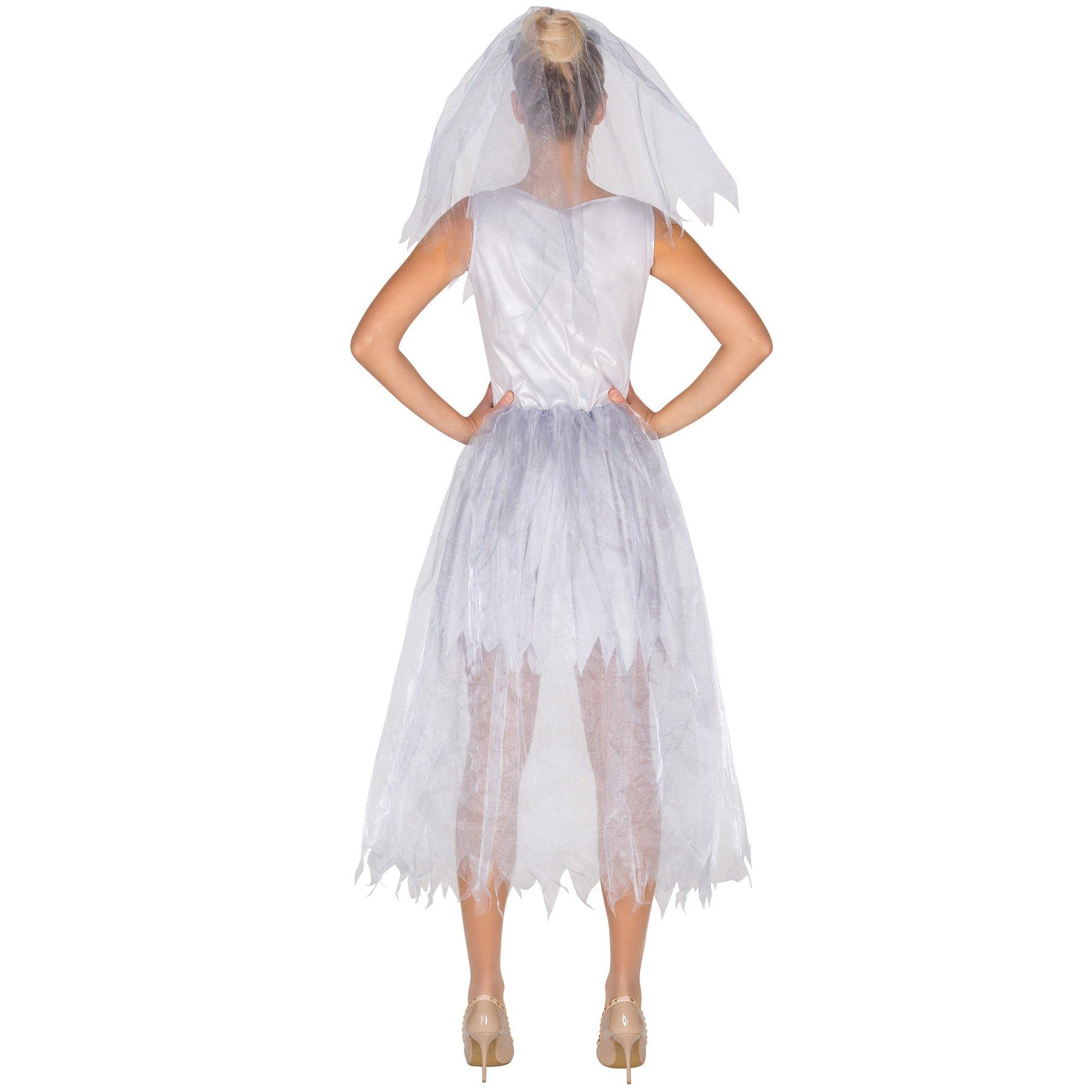 Tectake Frauenkostüm Brautkleid Skelett