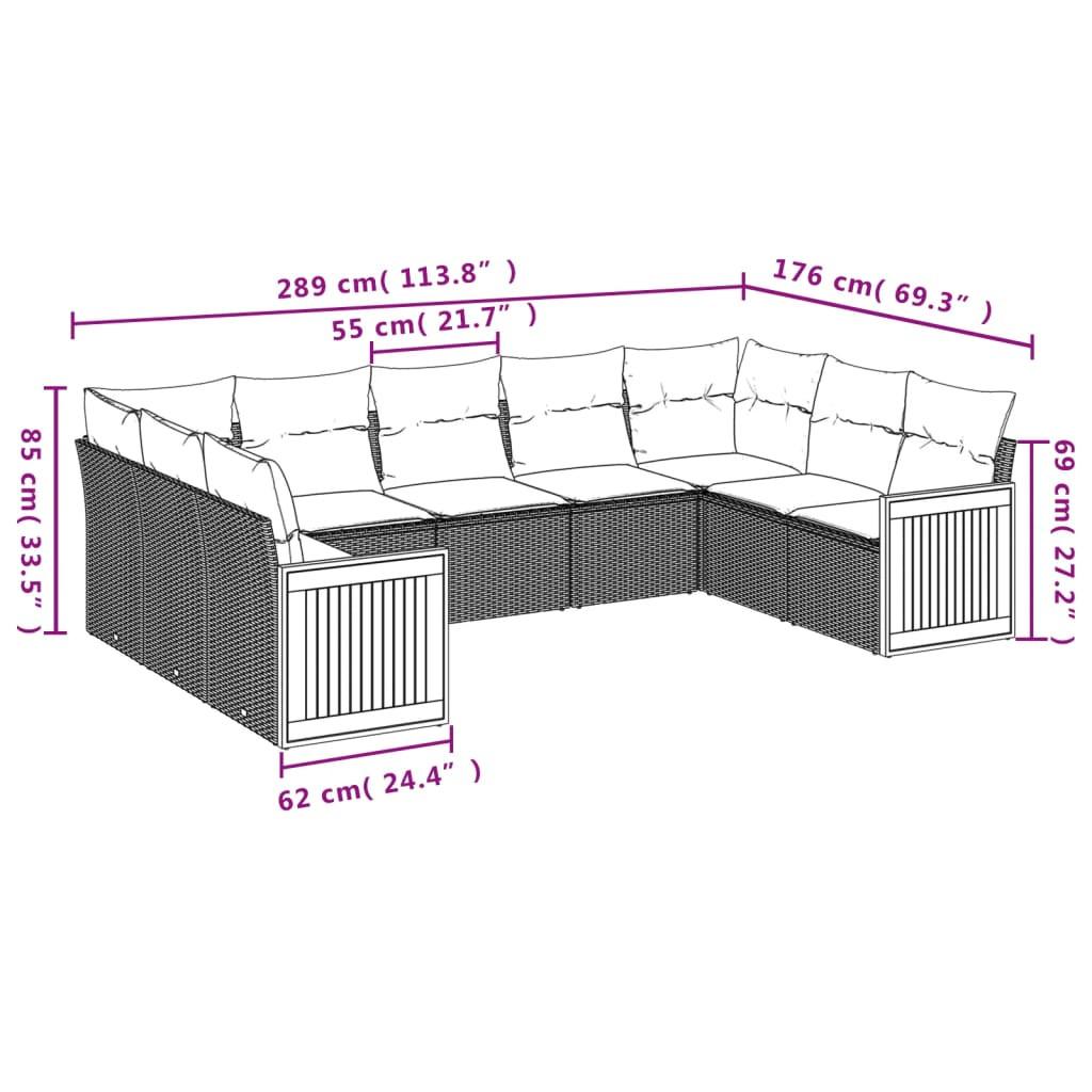 VidaXL Garten sofagarnitur poly-rattan