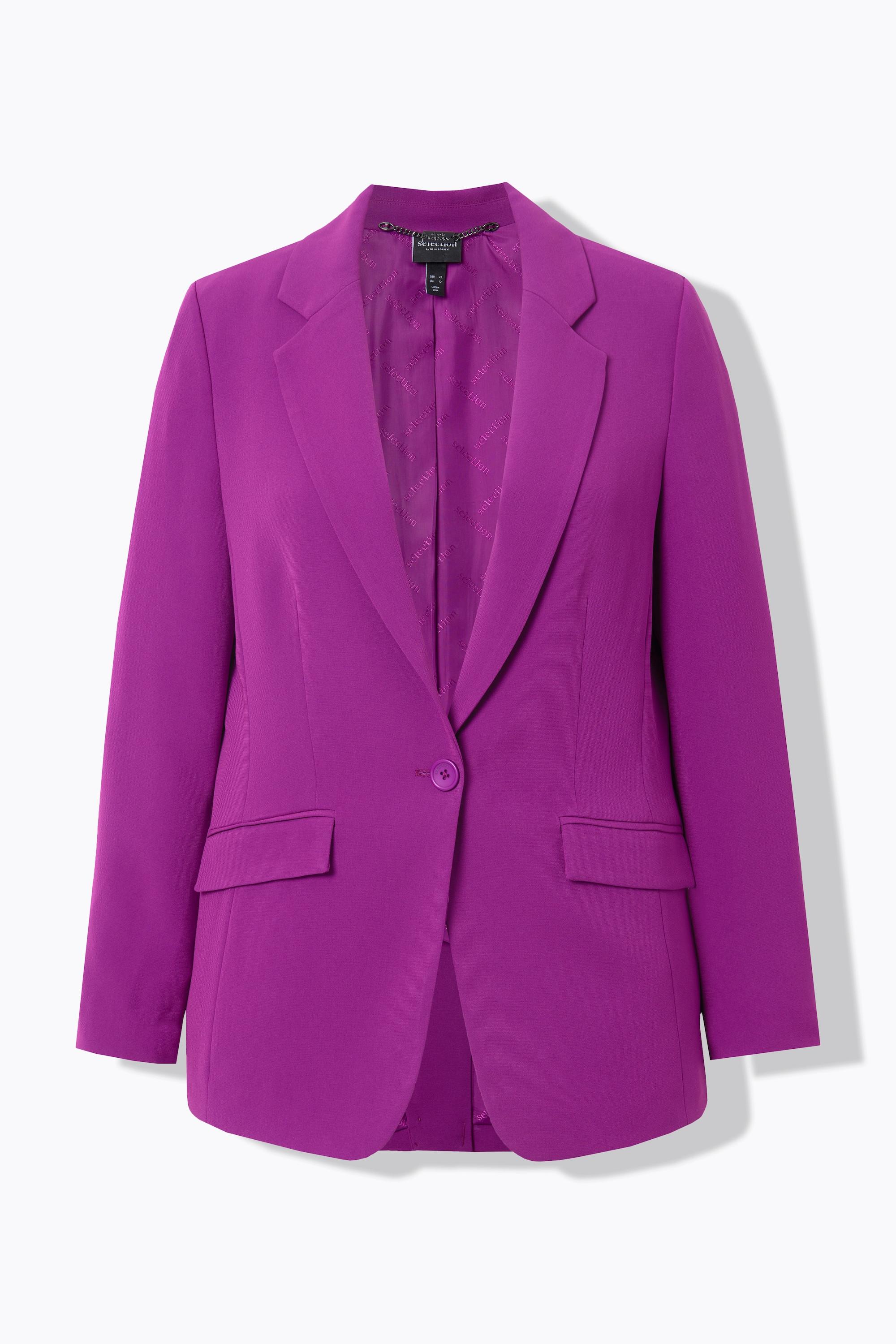 Ulla Popken Blazer, Reverskragen, Klappentaschen, Knopfverschluss