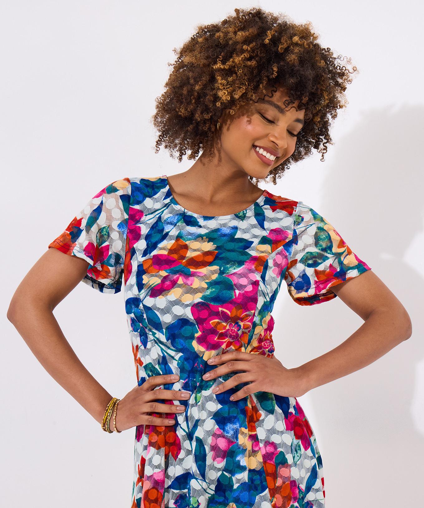 Joe Browns Knielanges Kleid mit floraler Spitze