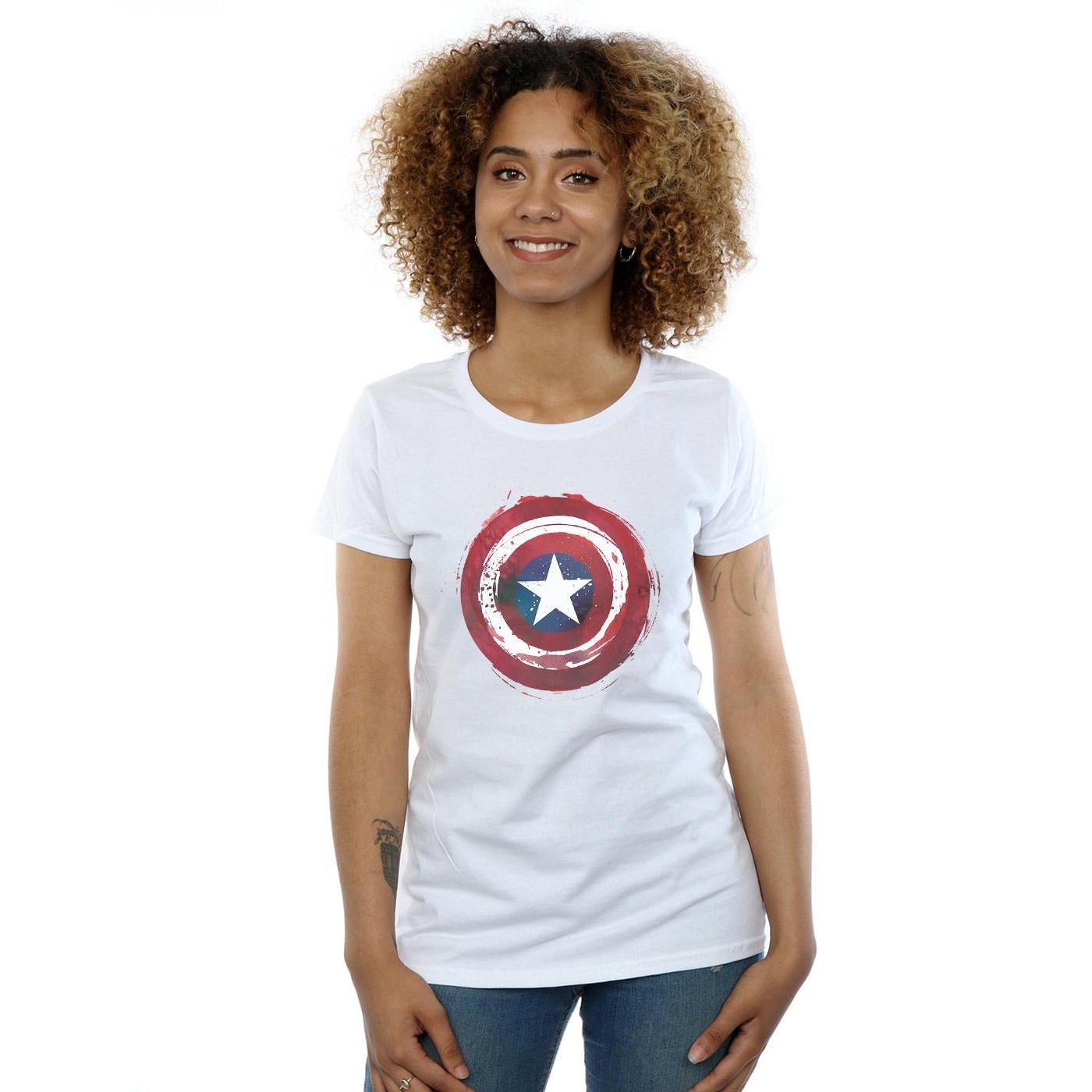 MARVEL Captain America Distressed Shield T-Shirt