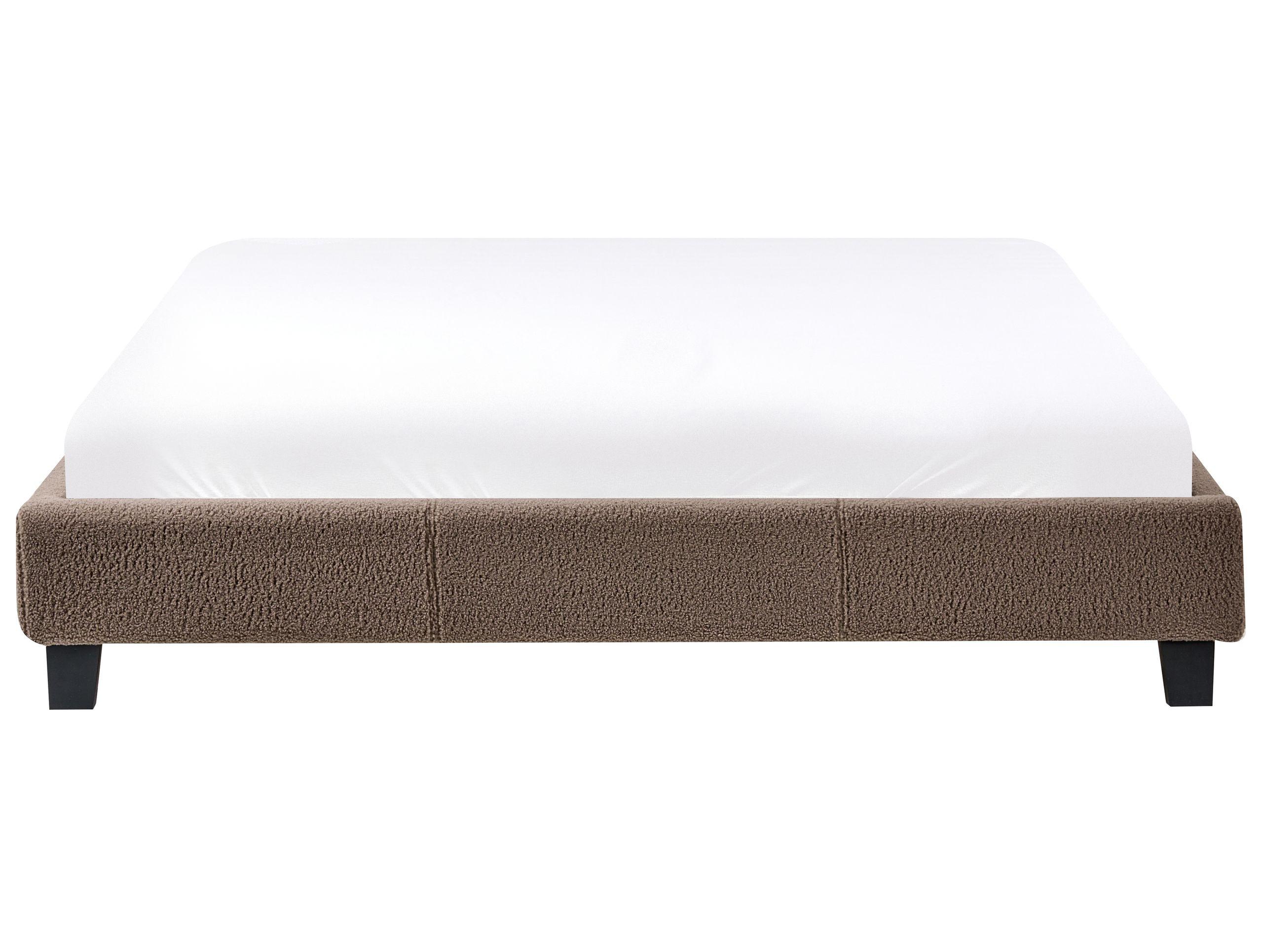 Beliani Bett ohne Kopfteil aus Bouclé Minimalistisch ROANNE