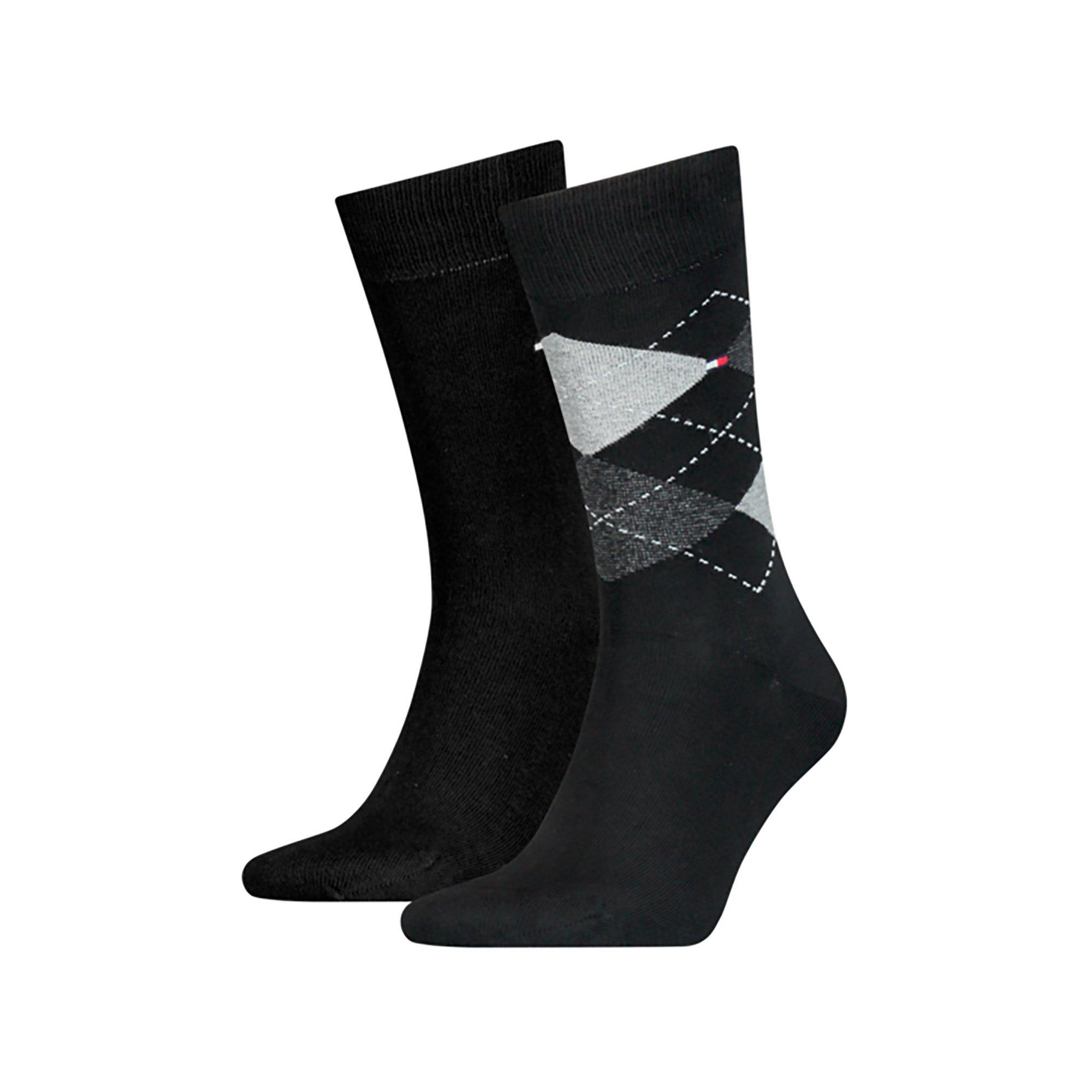 TOMMY HILFIGER TH MEN SOCK CHECK 2P Duopack, wadenlange Socken