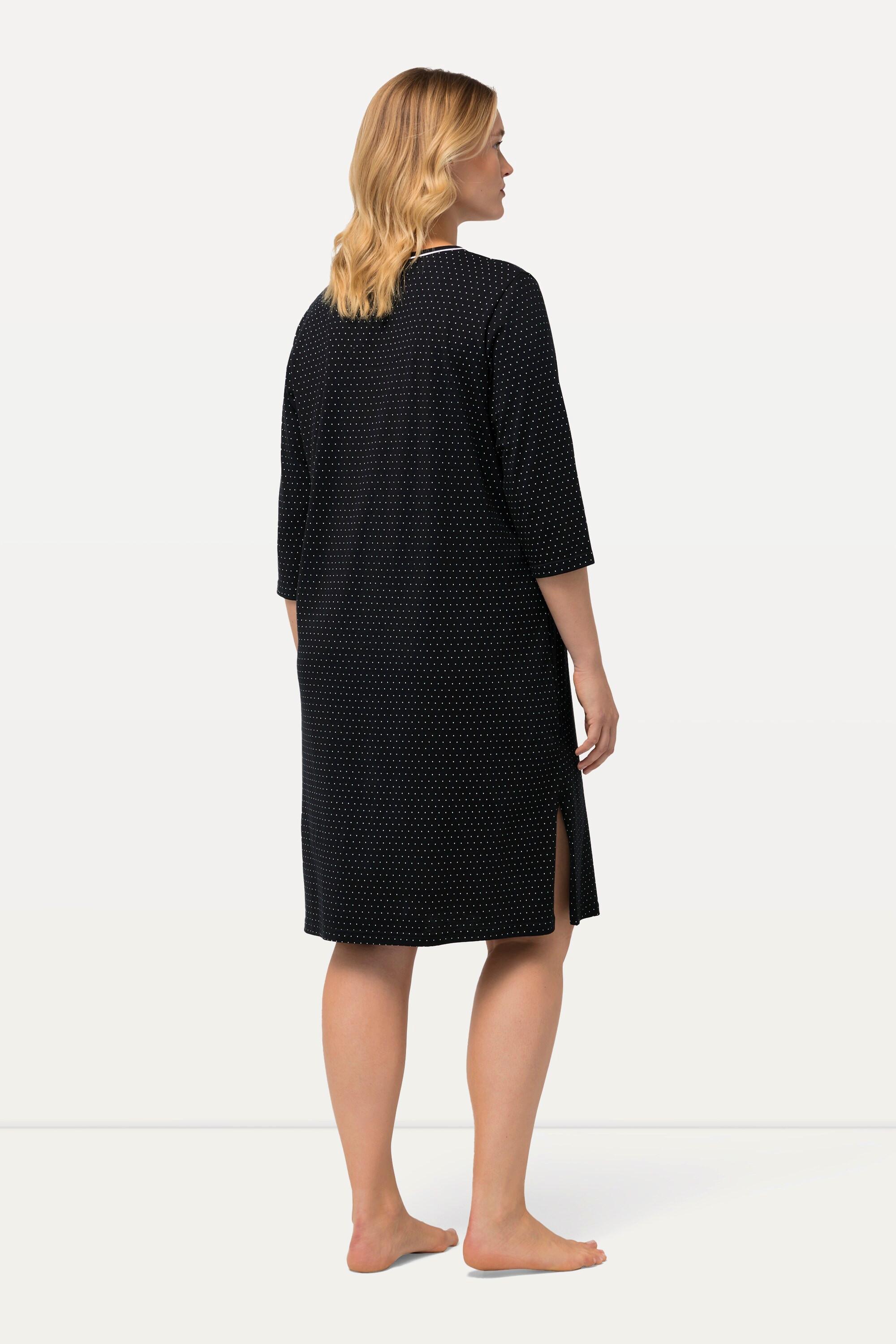 Ulla Popken Bigshirts, 2er-Pack, Rundhals/ V-Ausschnitt, 3/4-Arm